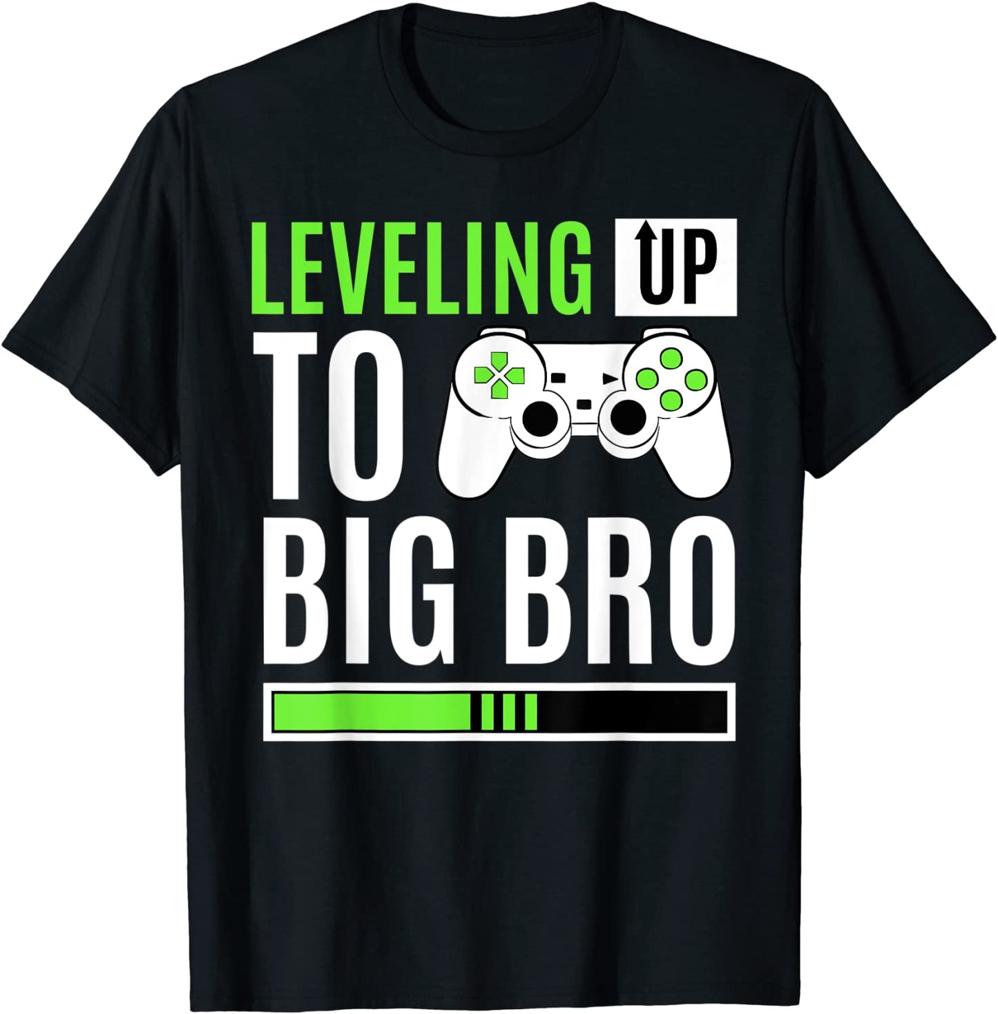 Leveling Up To Big Bro Gamer Baby Announcement Sibling T-Shirt