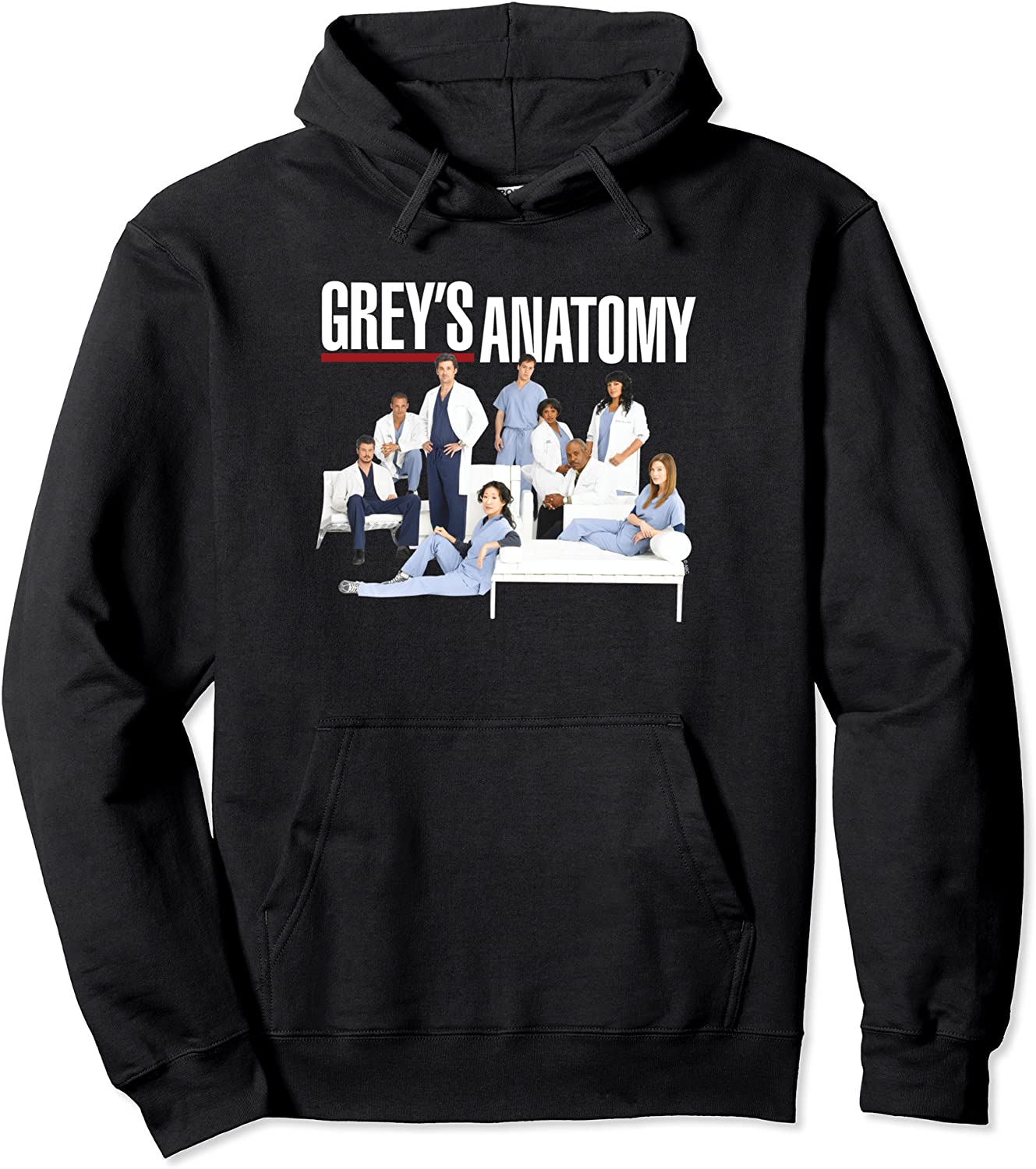 Greys Anatomy Group with Logo Pullover Hoodie