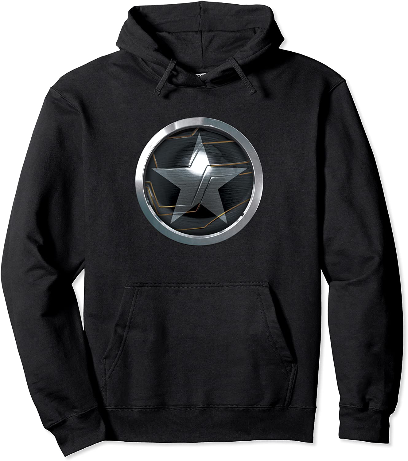 Marvel The Falcon And The Winter Soldier Bucky Shield Badge Pullover Hoodie
