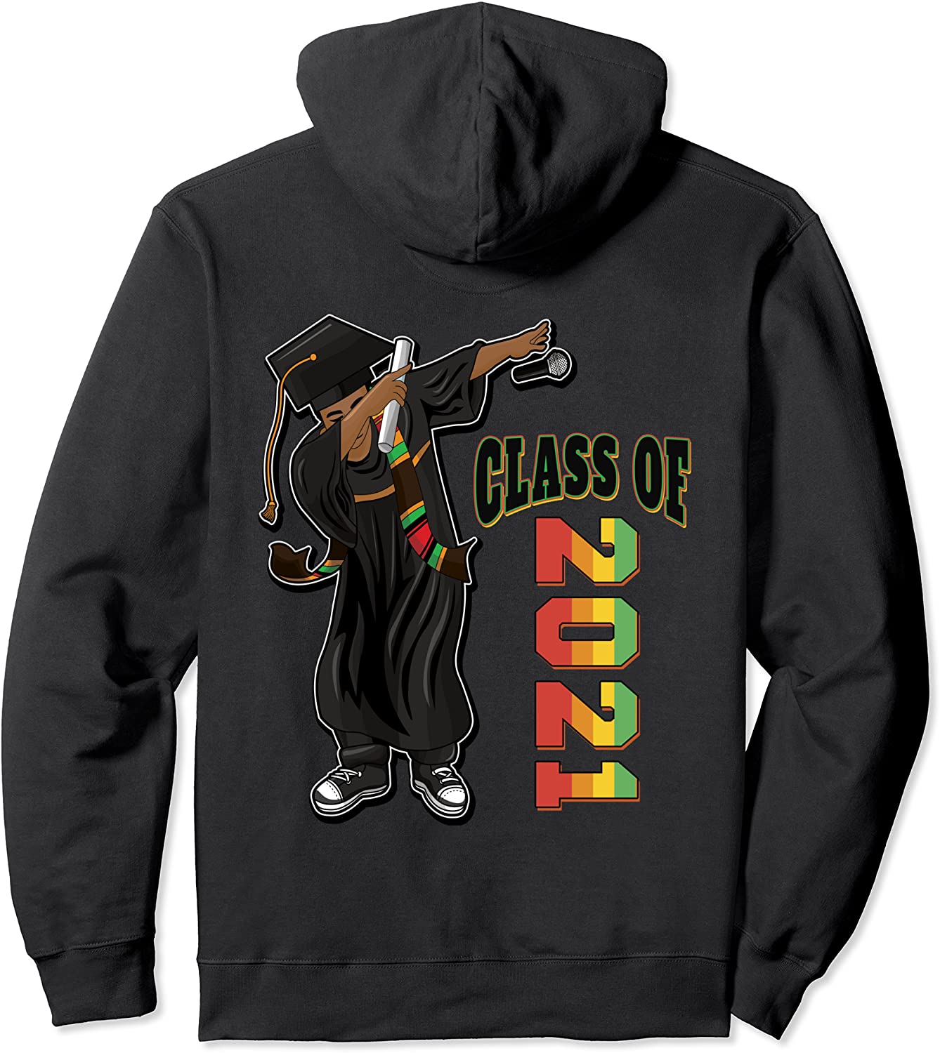 Dabbing Senior Class of 2021 Graduation Decoration Stole Pullover Hoodie
