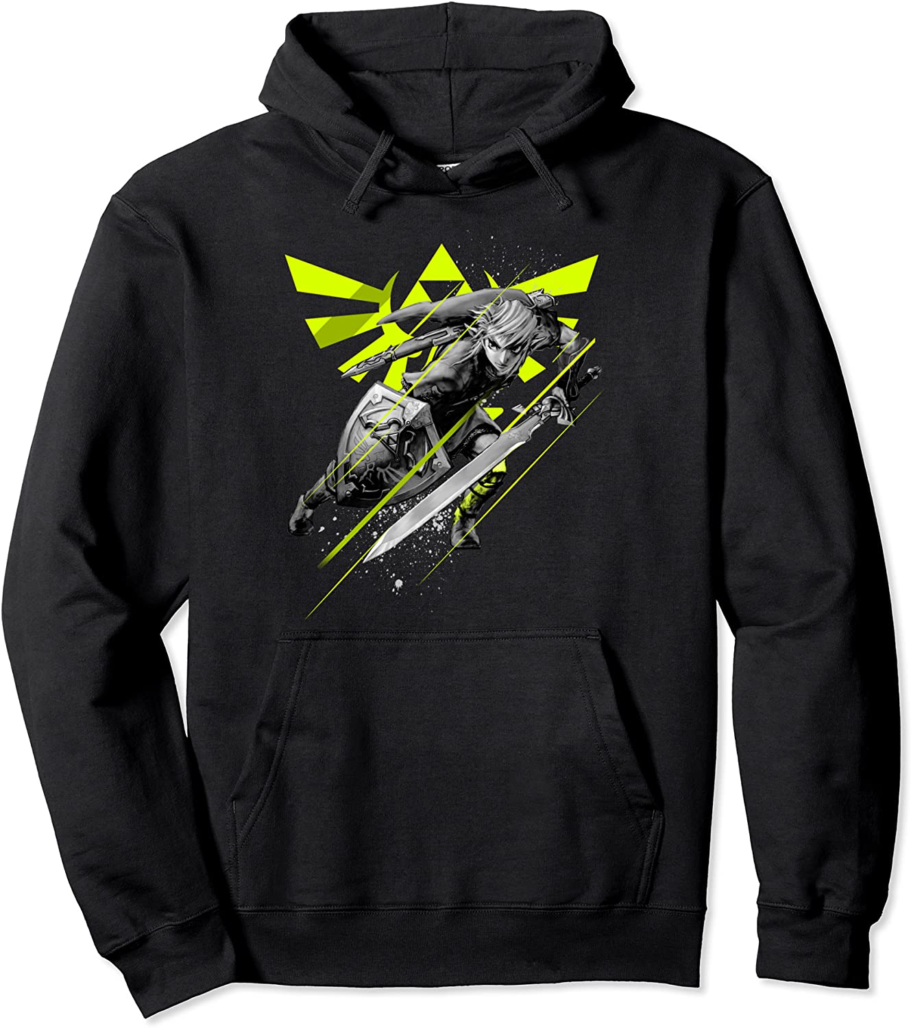 Legend of Zelda Link Neon Green Crest Graphic Hoodie