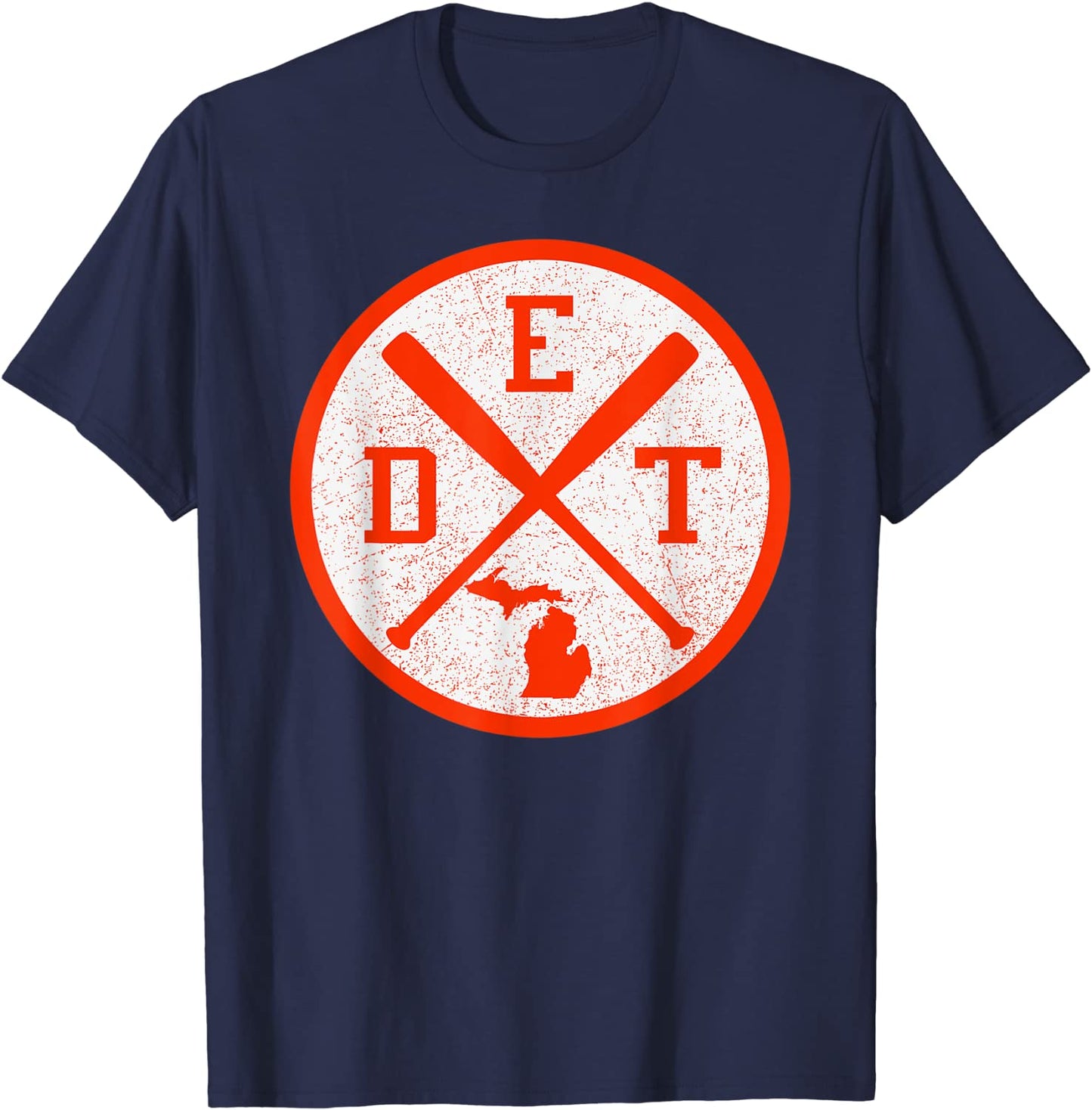 Retro Detroit Baseball Fan Vintage MI T-Shirt