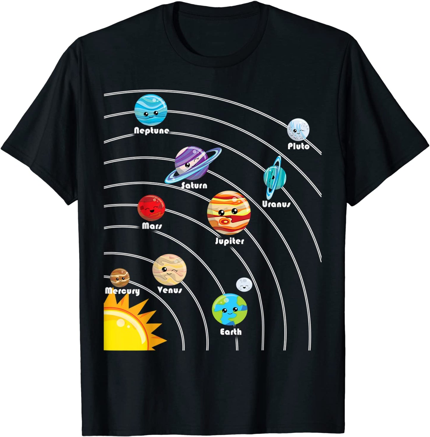 Cute Colorful Planet Solar System Gift For Kids T-Shirt