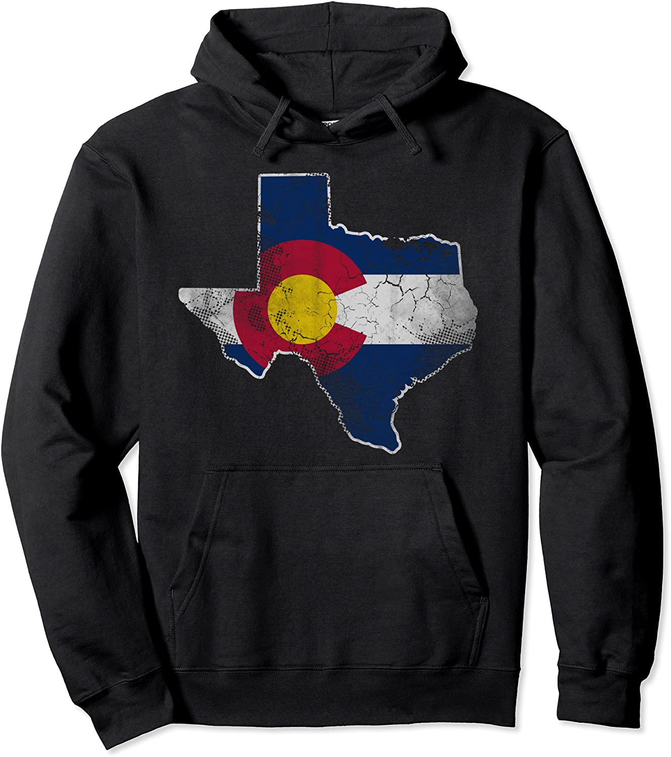 Texas Colorado Flag Transplant Hoodie Sweatshirt