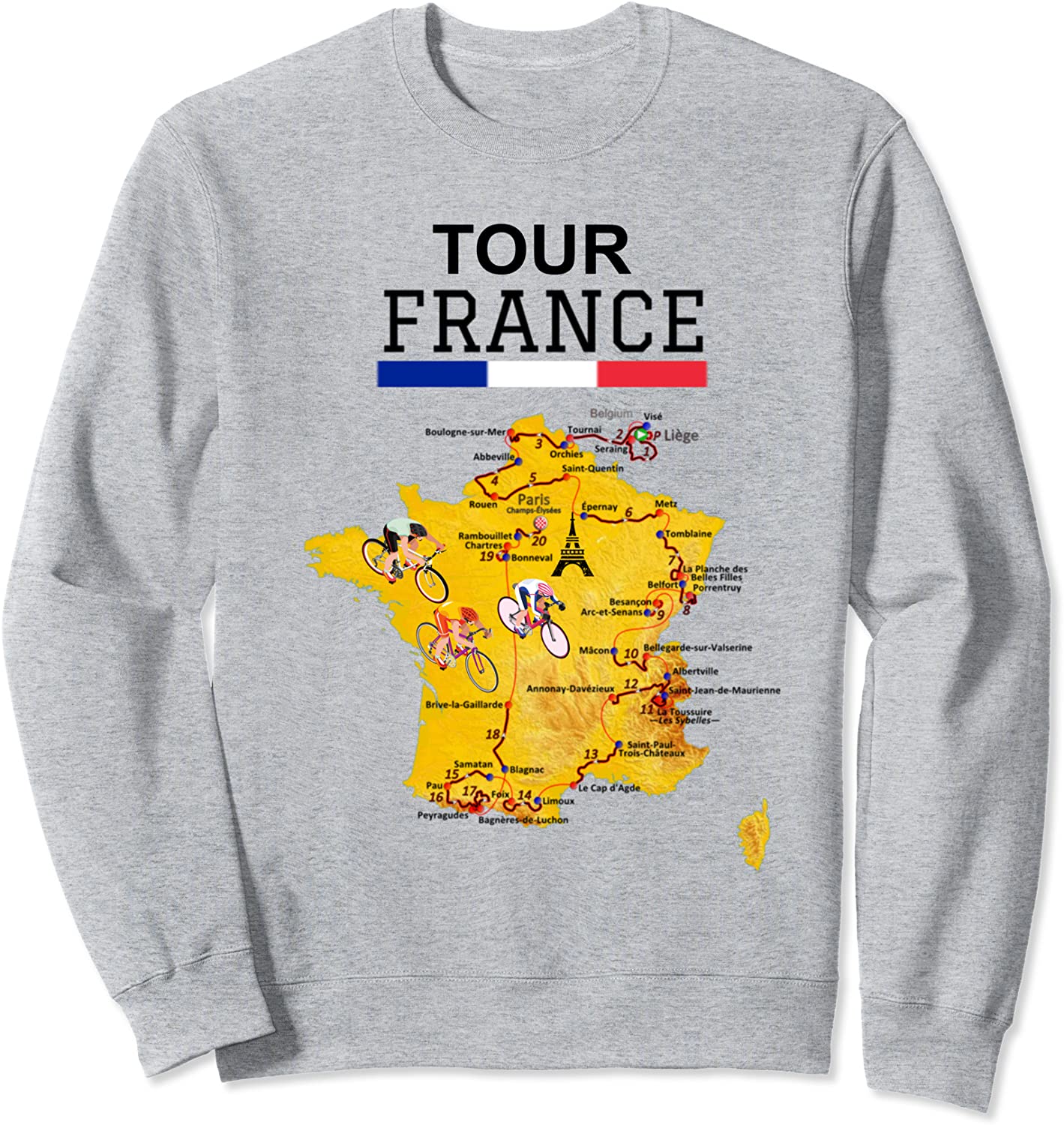 Tour France cycling jersey Bicycle French Road Racing 2021 Sweatshirt
