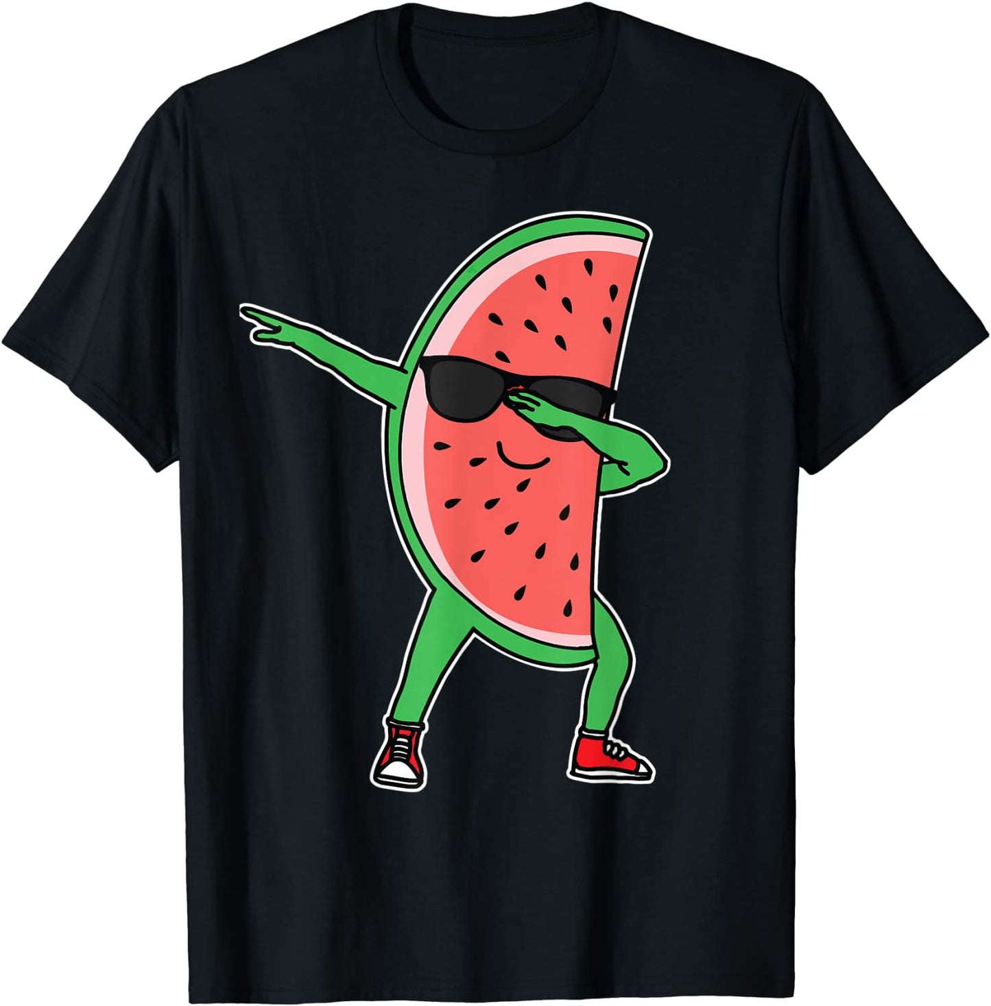 Dabbing Watermelon Kawaii Dab Summer Fruit Melon Lover T-Shirt