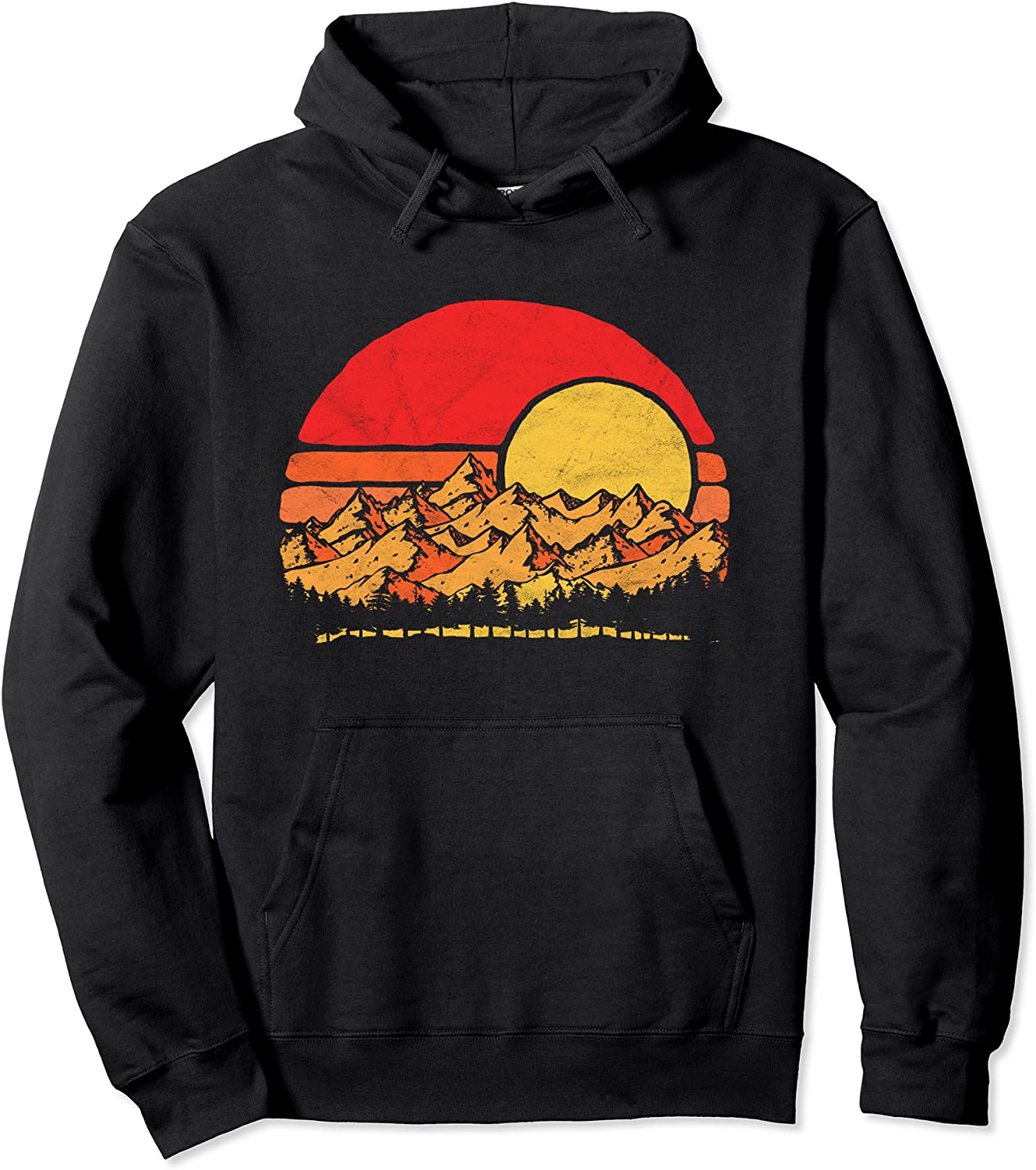Retro Southwest Mountains Distressed 80s Style Nature Hoodie