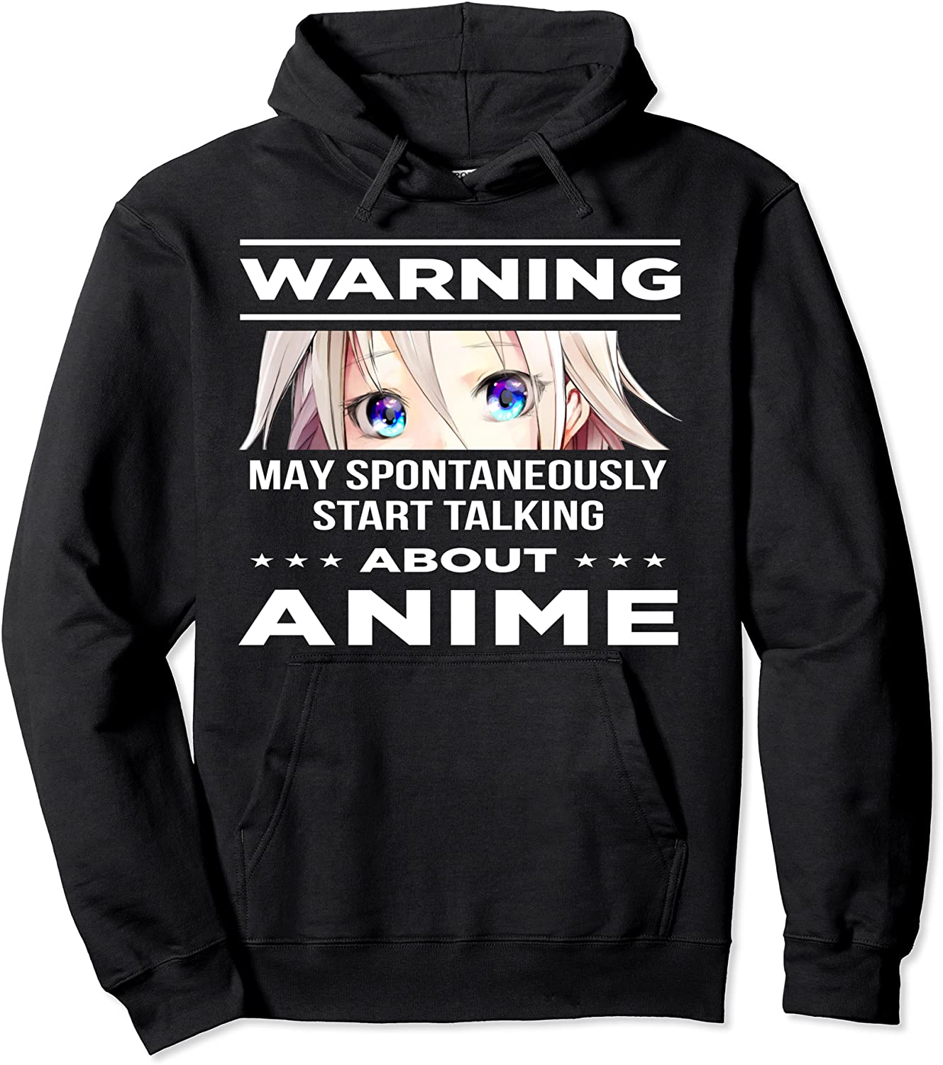 Warning May Spontaneously Start Talking About Anime Pullover Hoodie