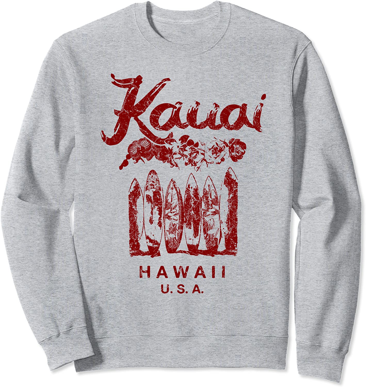 Kauai Hawaii Surfing Vintage Hawaiian Sweatshirt