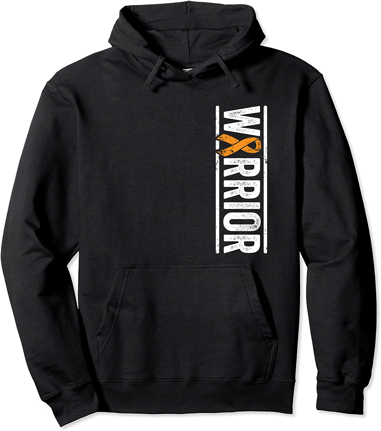 Multiple Sclerosis Warrior Vertical MS Awareness Ribbon Pullover Hoodie