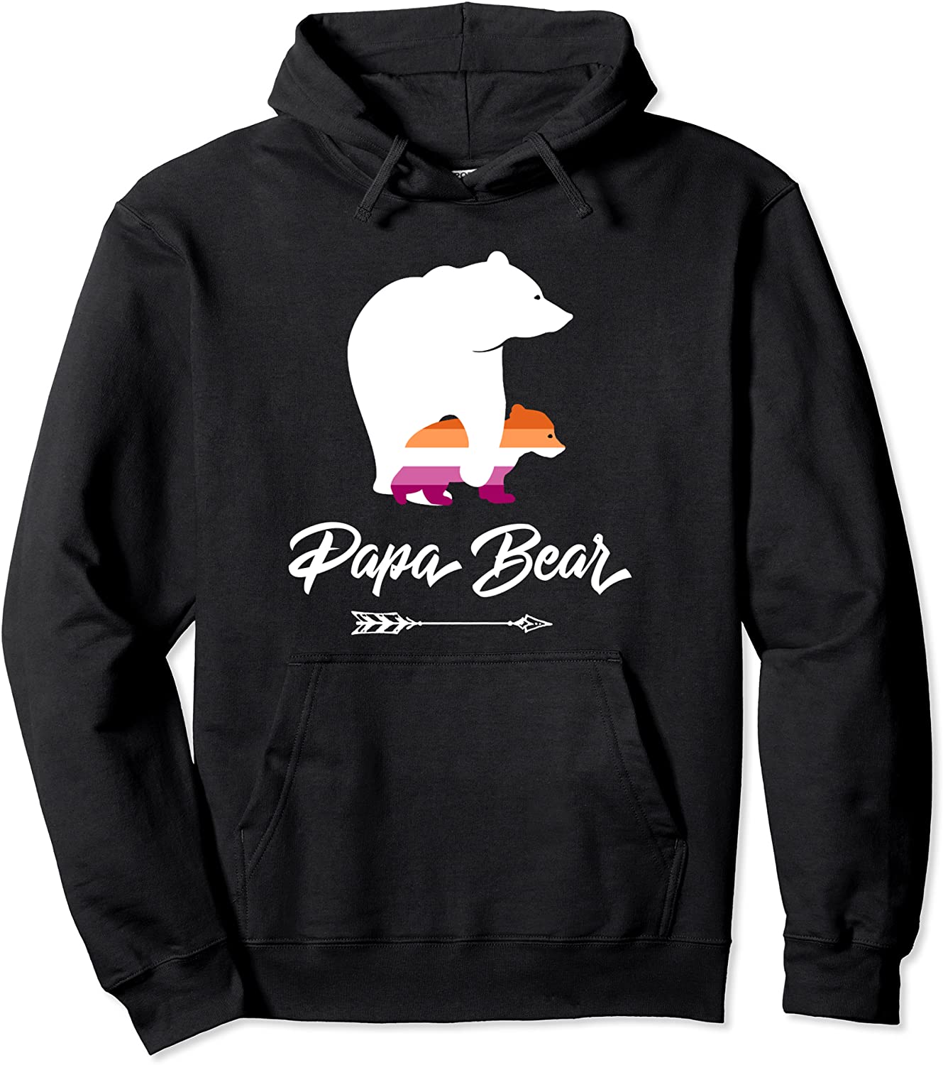 Papa Bear LGBT Straight Ally Lesbian Pullover Hoodie