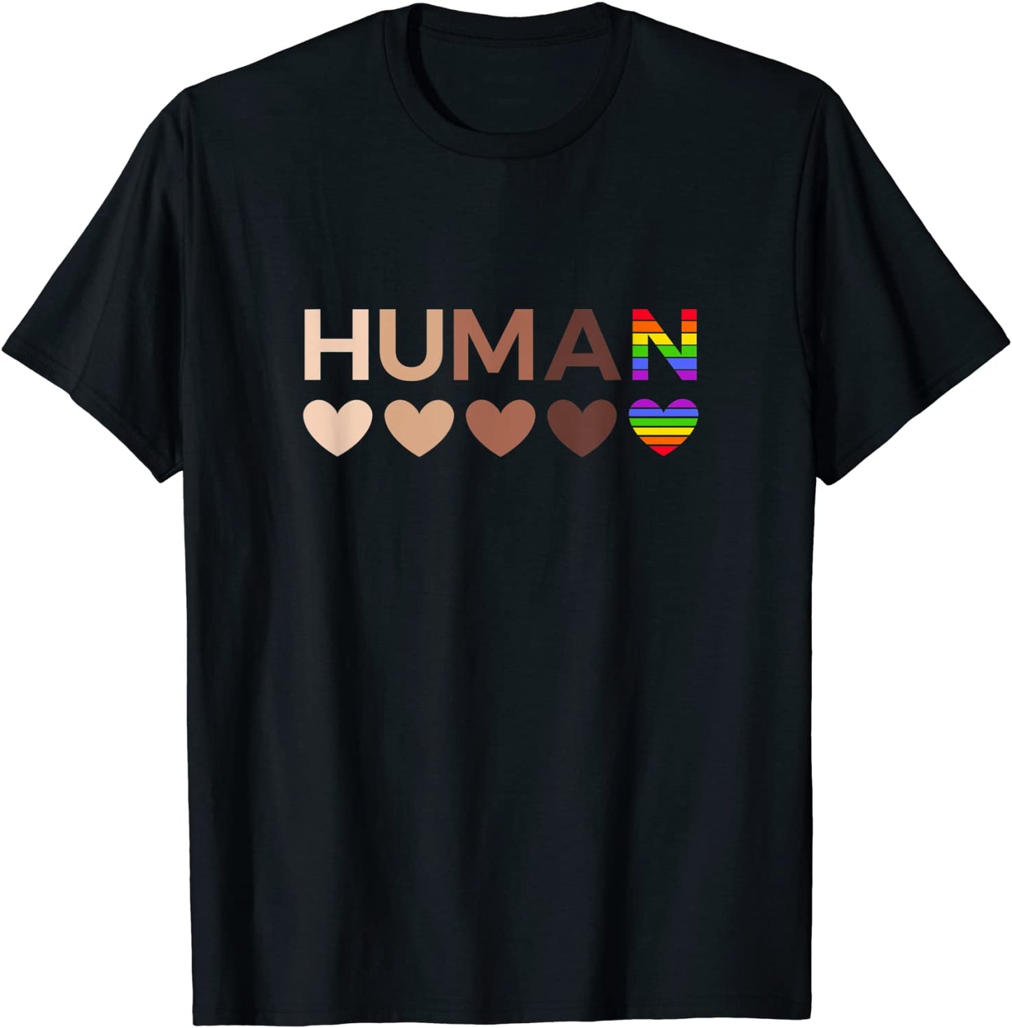 All-Inclusive Hearts for BLM Racial Justice Human Equality T-Shirt