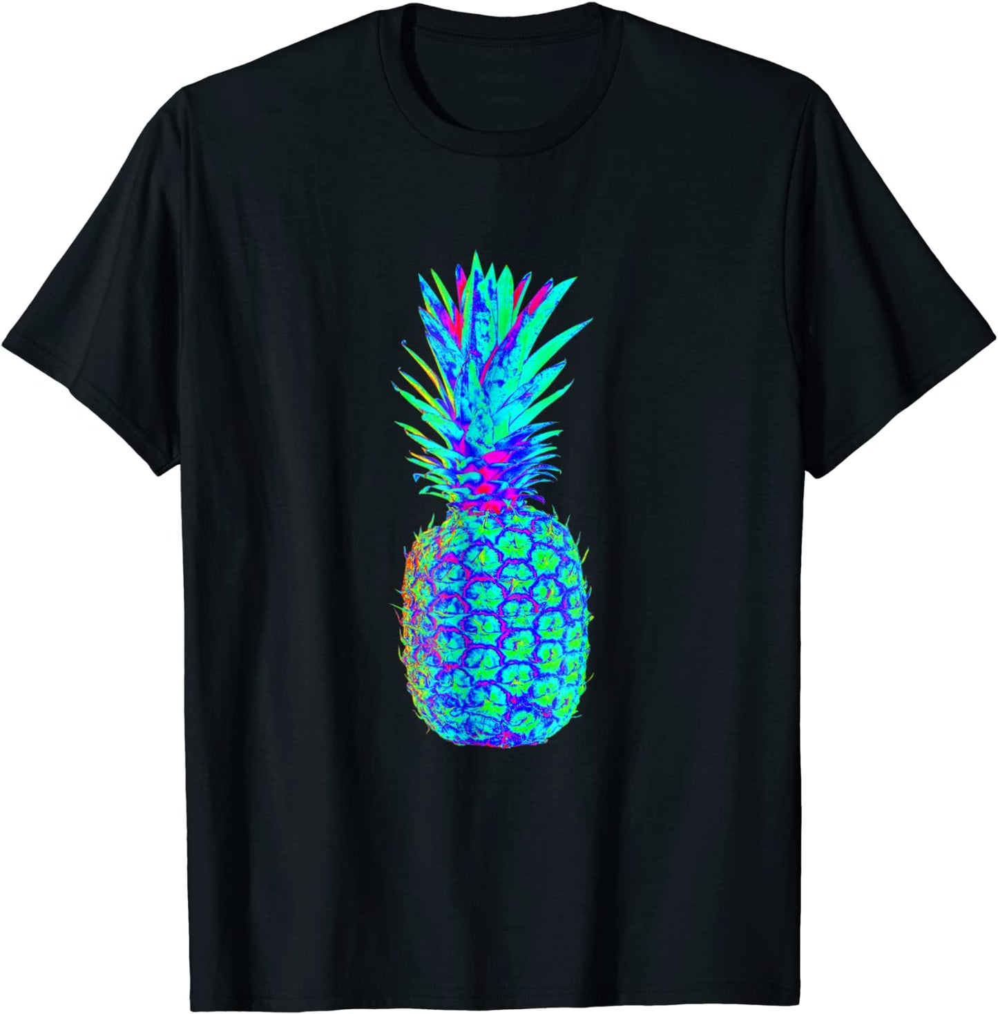 EDM Rave Festival Shirt - Trippy Neon Pineapple Tee