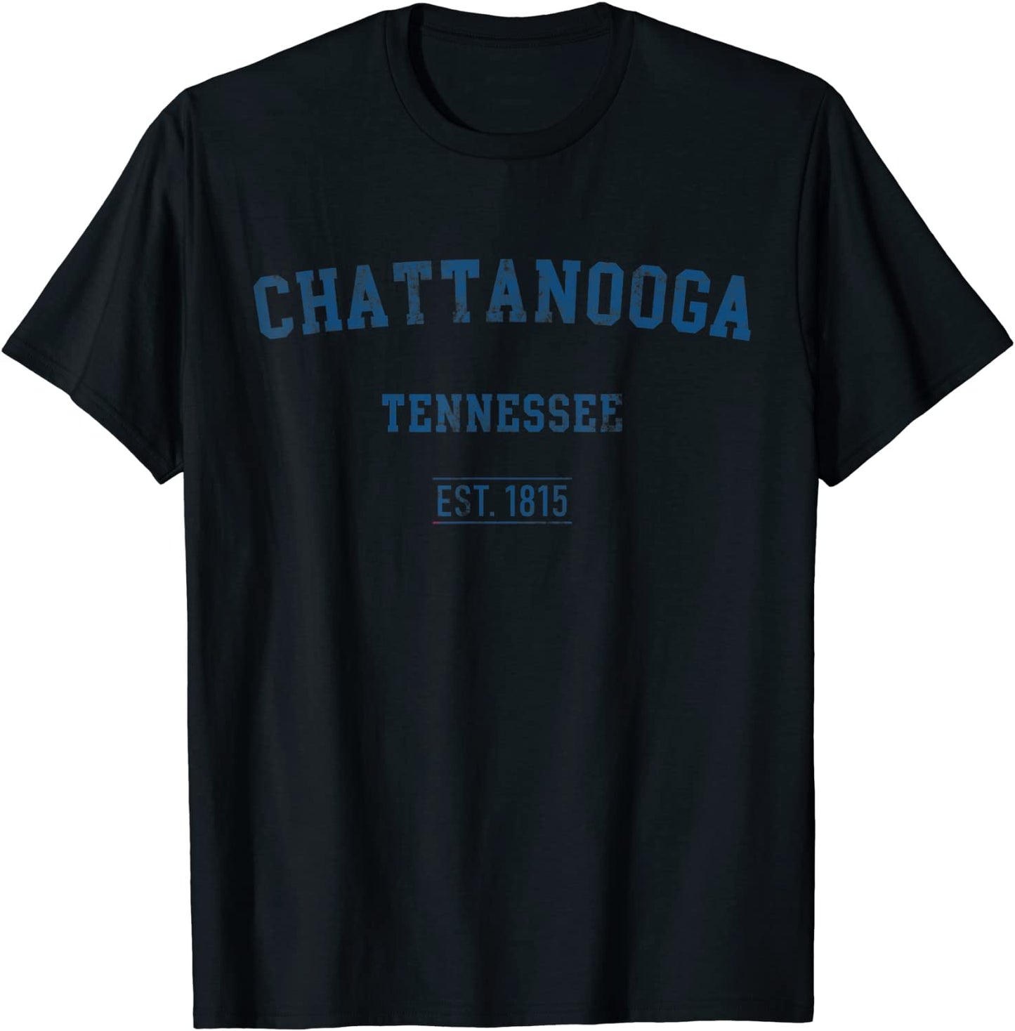Chattanooga Tennessee Distressed Text Sport Style T-Shirt