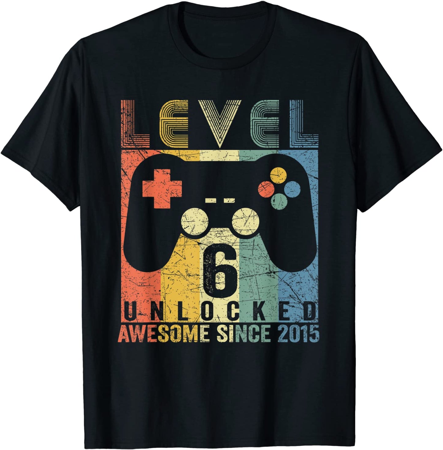 Level 6 Unlocked Awesome Video Game 6th Birthday Boys Kids T-Shirt