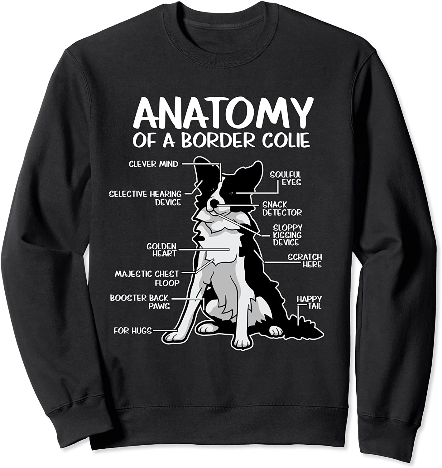 Border Collie Mom Shirt Funny Anatomy of a Border Collie Sweatshirt