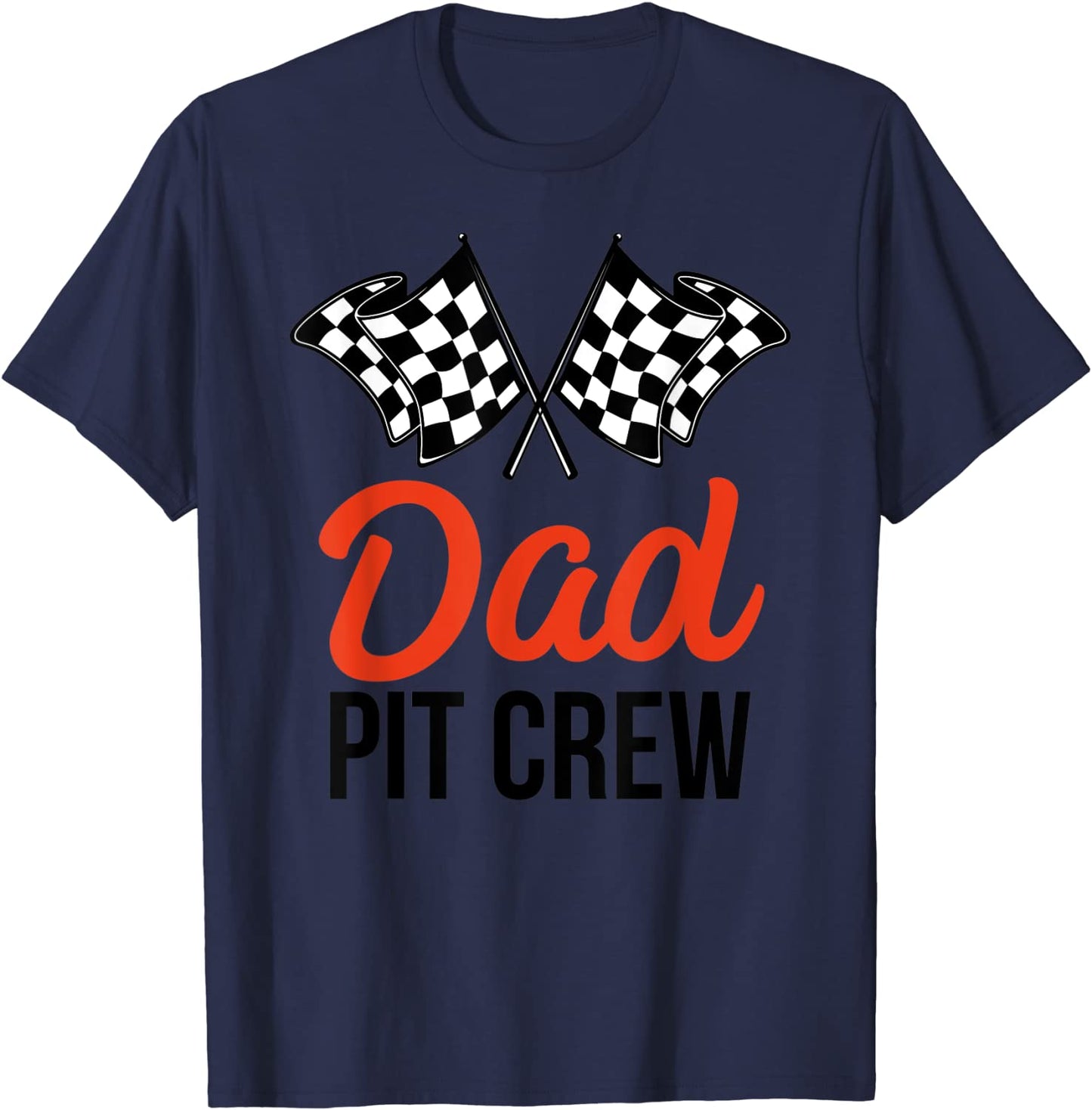 Mens Dad Pit Crew Funny Hosting Car Race Birthday Party T-Shirt