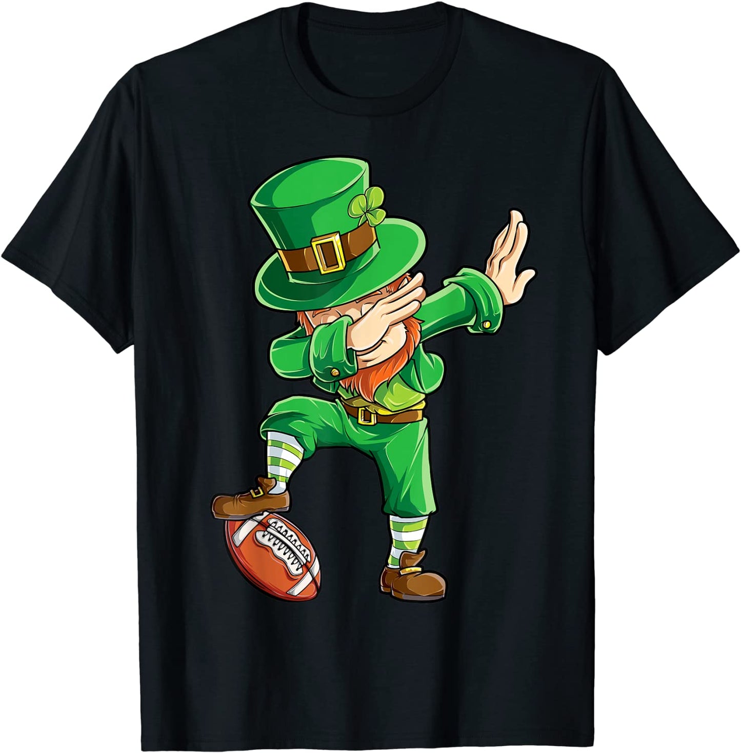 Dabbing Leprechaun Football St Patricks Day Boys Kids Sports T-Shirt