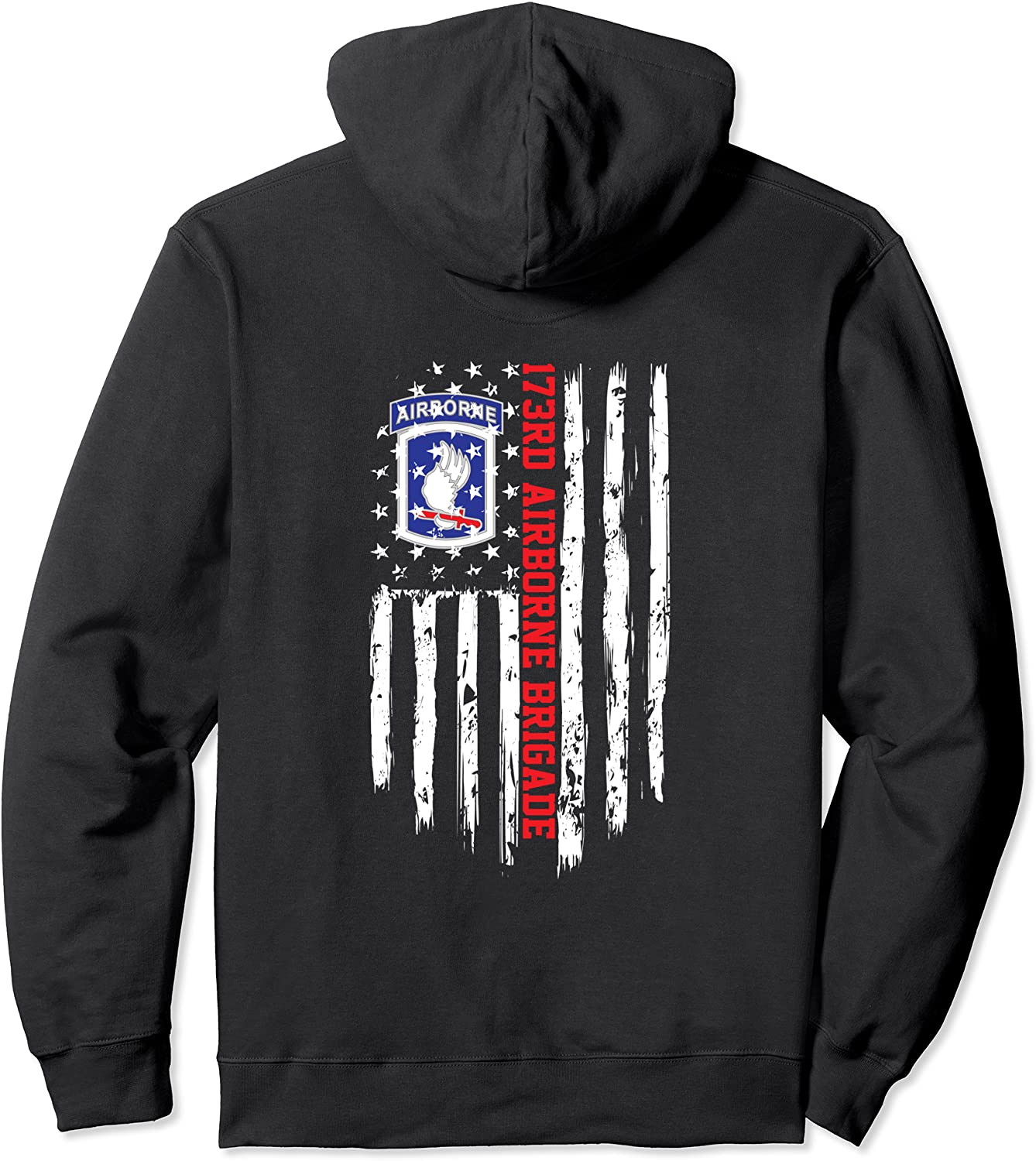 173rd Airborne Brigade American Flag Pullover Hoodie