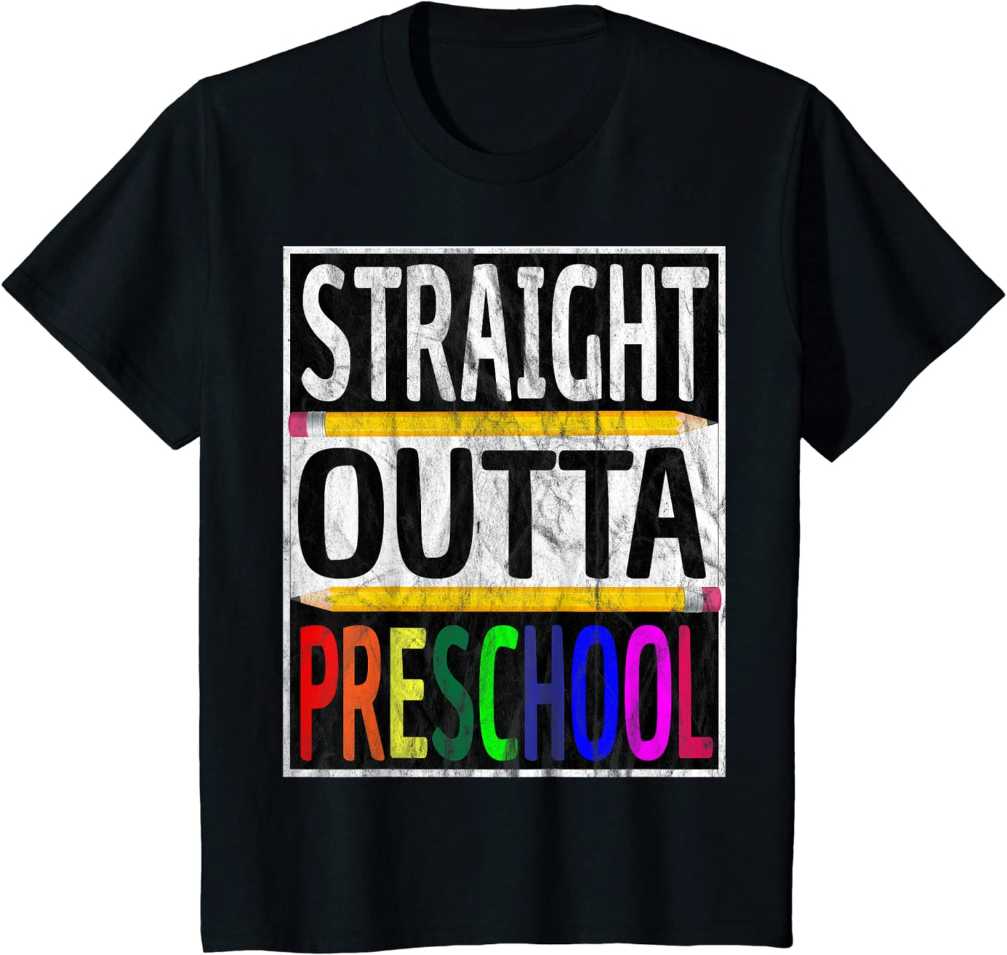 Kids Straight Outta Preschool T-Shirt Graduation Gift