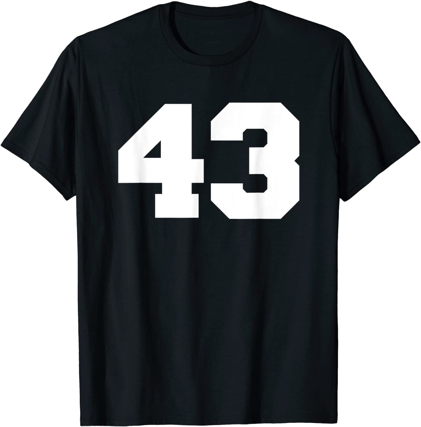Number 43 Sports Jersey Player 43 Fan FRONT Print Varsity T-Shirt