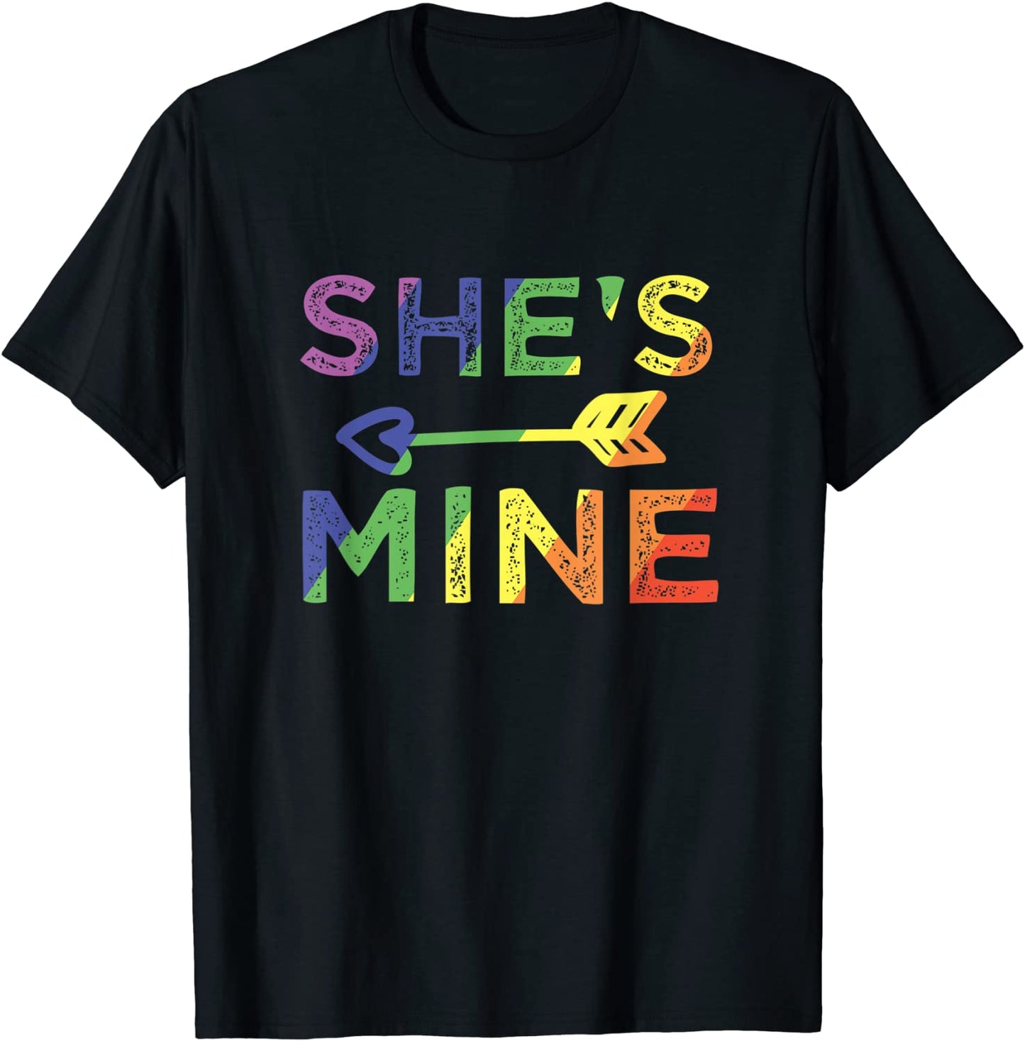 Lesbian Couple Shes Mine Im Hers Matching LGBT Pride T-Shirt