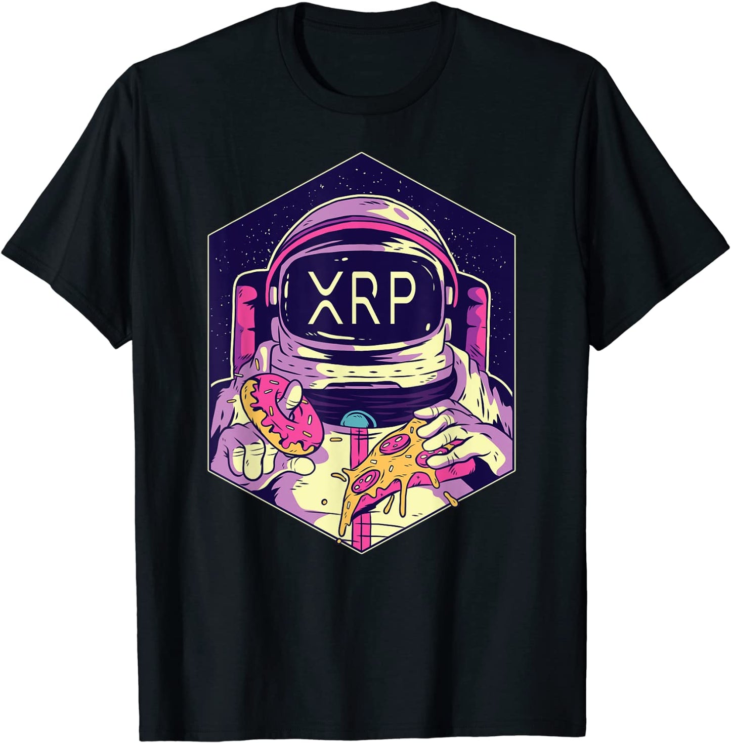 XRP symbol Crypto Currency to the Moon Astronaut T-Shirt