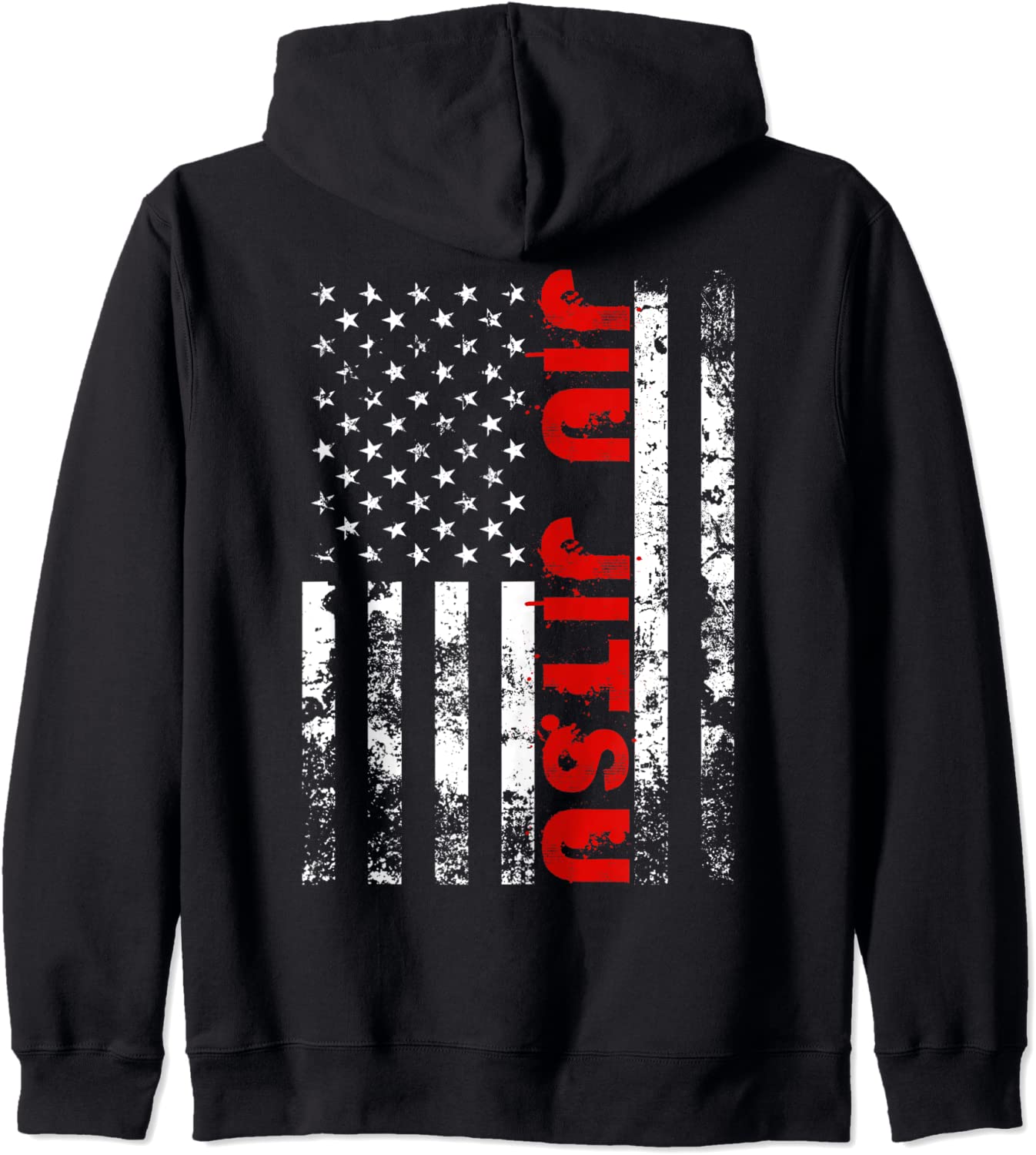 Brazilian Jiu Jitsu American Flag Sports US Hoodie