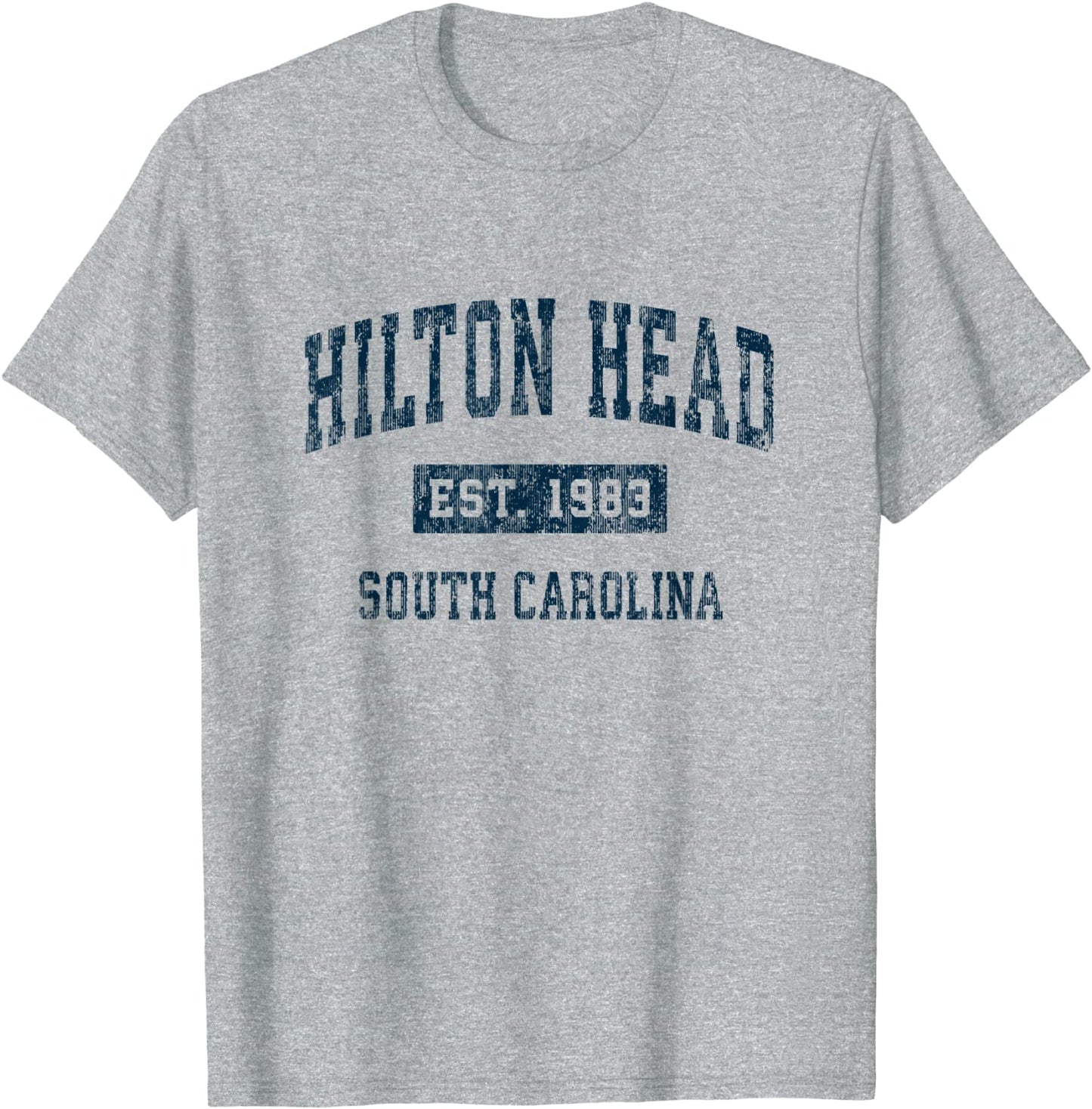 Hilton Head South Carolina SC Vintage Sports Design Navy T-Shirt