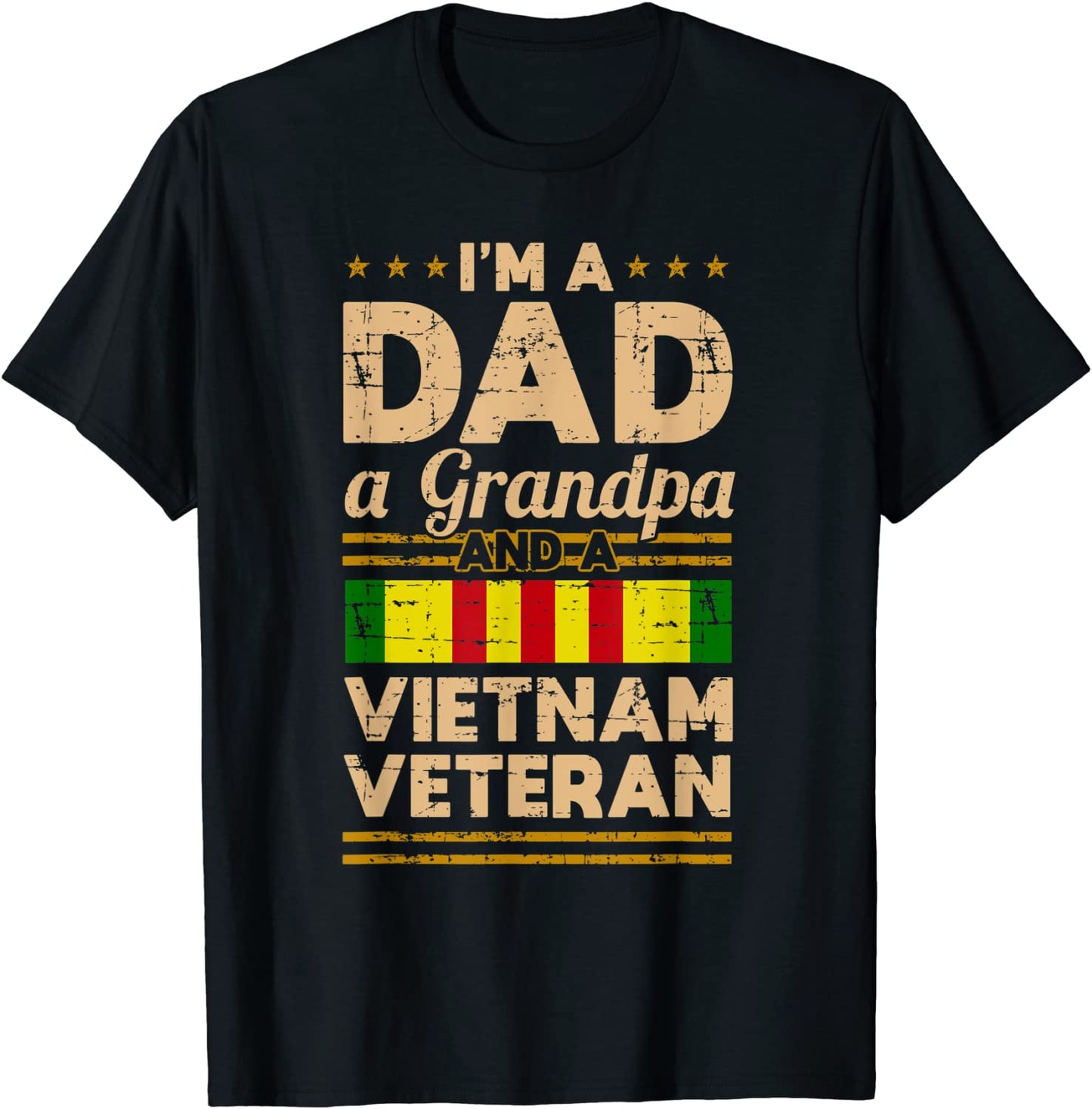 Dad Grandpa Vietnam Veteran Vintage Shirt Mens Gift T-Shirt