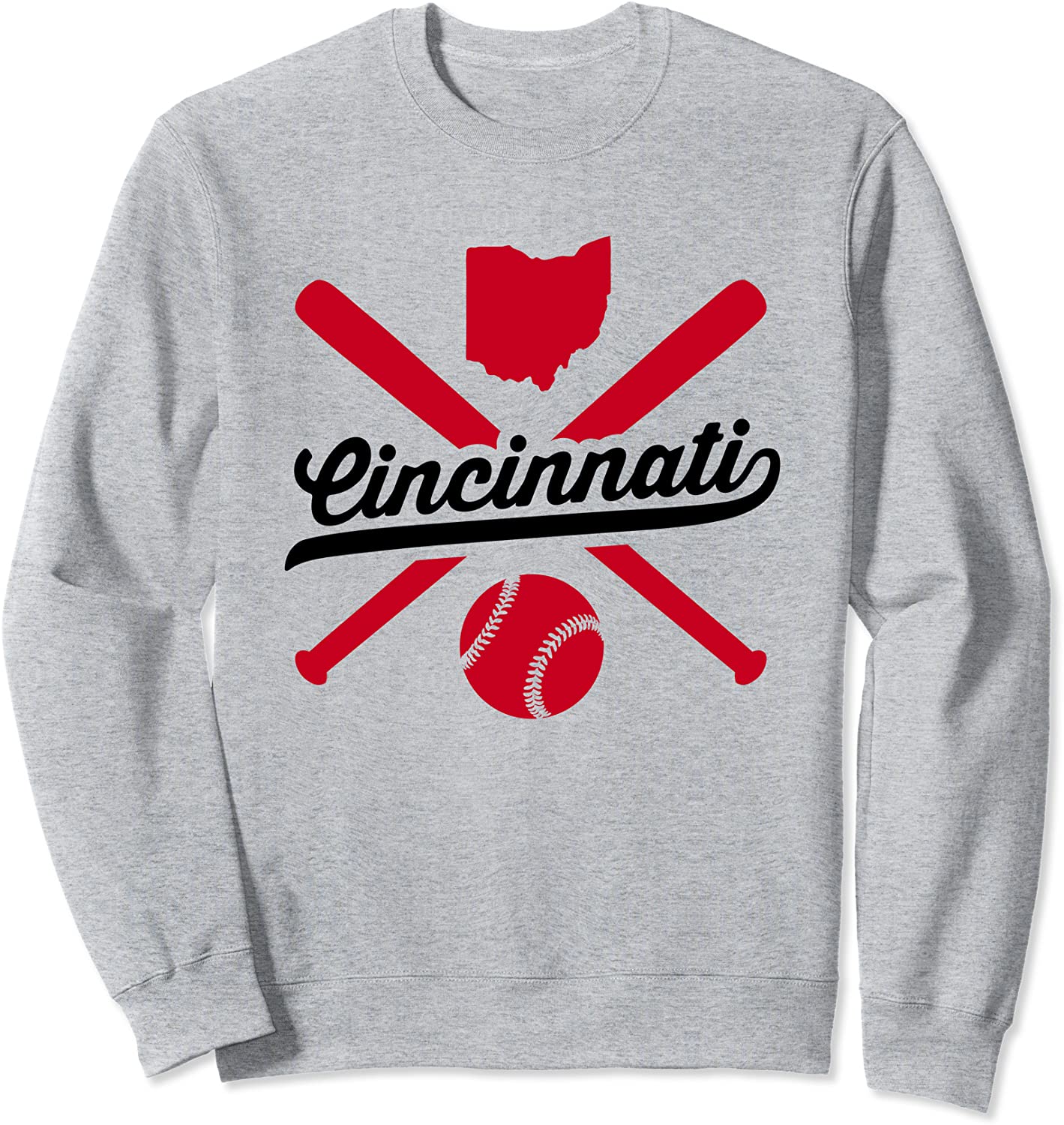 Cincinnati Baseball Vintage Ohio Pride Red Love City Sweatshirt