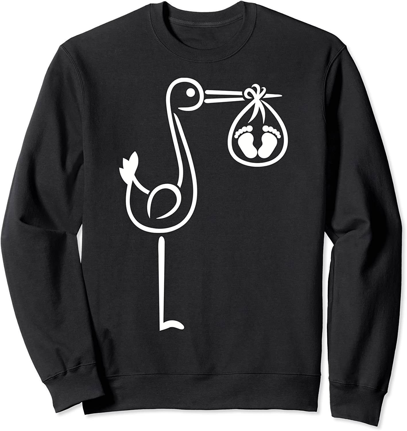 Stork with baby feet Sweatshirt