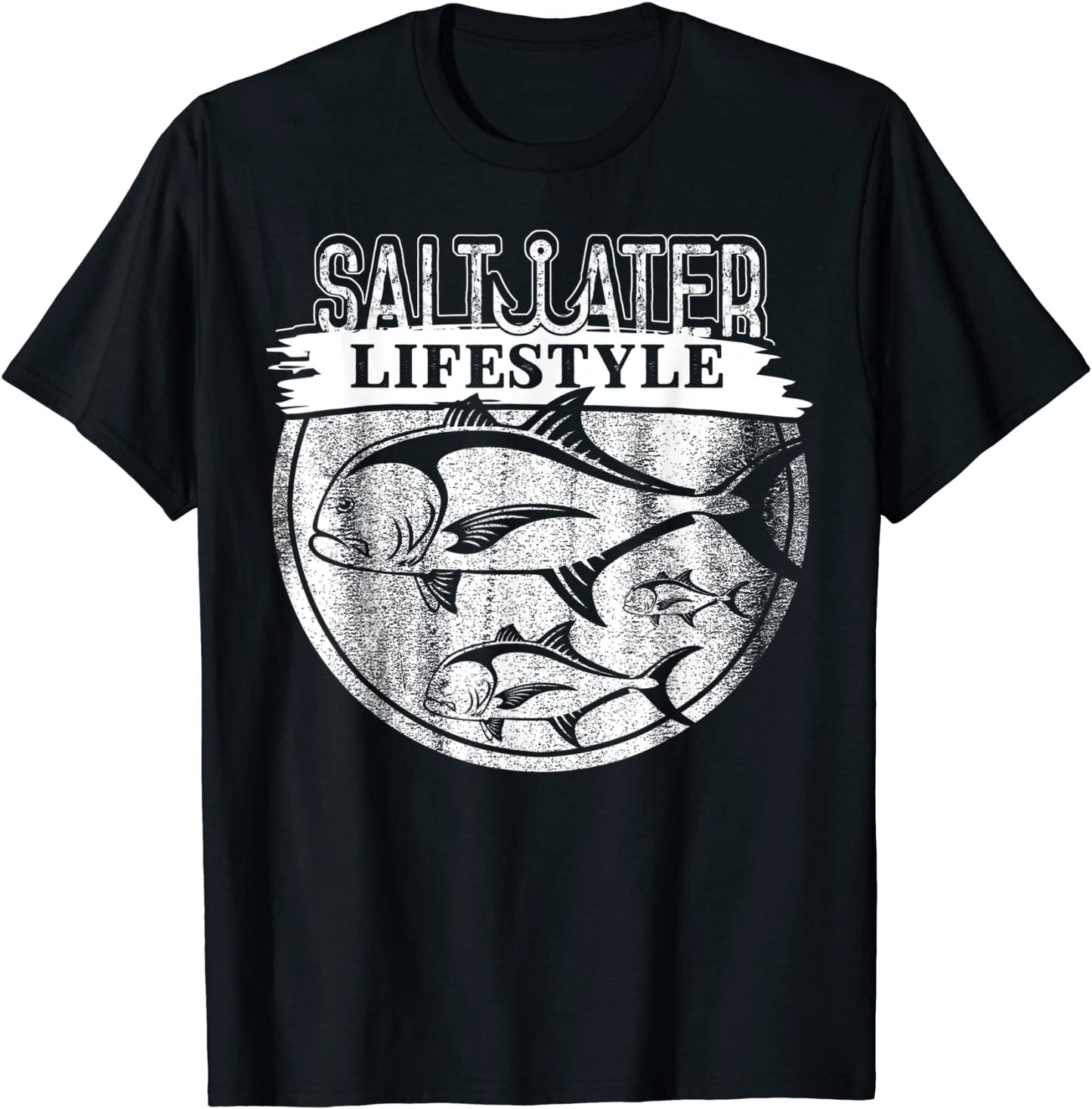 Saltwater Deep Sea Fishing Angler Fisherman Sport Ulua Fish T-Shirt