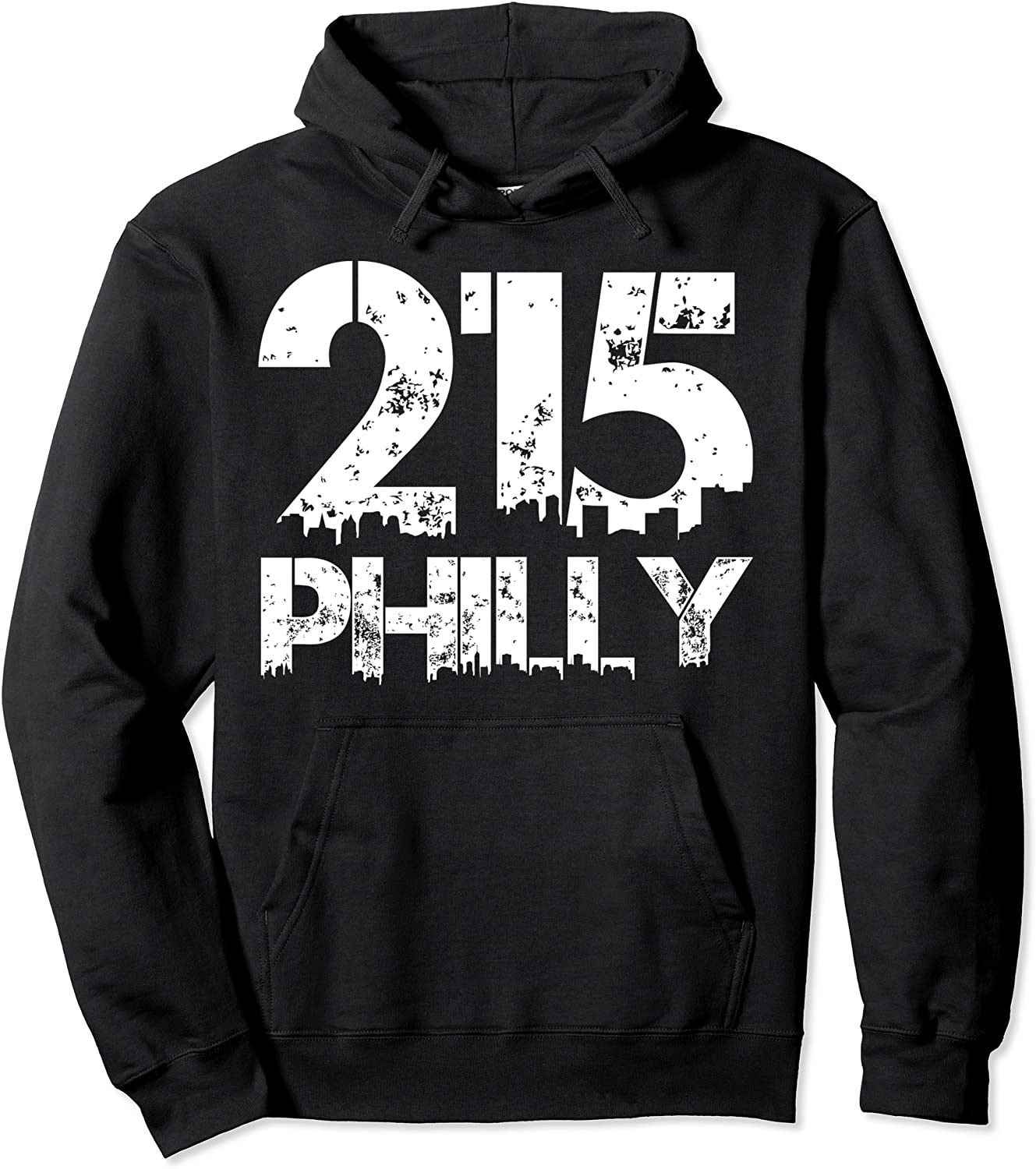 Philadelphia Philly 215 Area Code Distressed Gritty T Shirt Pullover Hoodie
