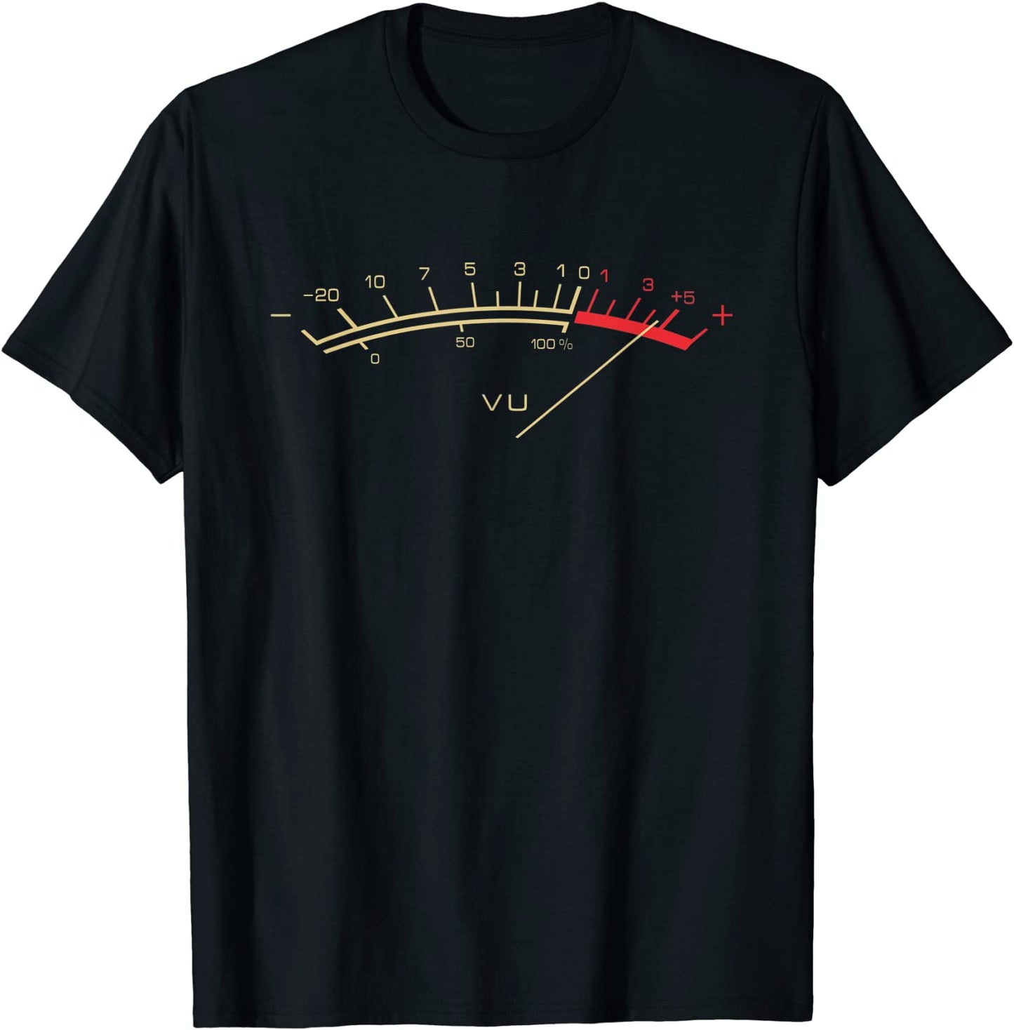 Retro VU Meter Hi-Fi Vintage Stereo Music Lover Gift T-Shirt