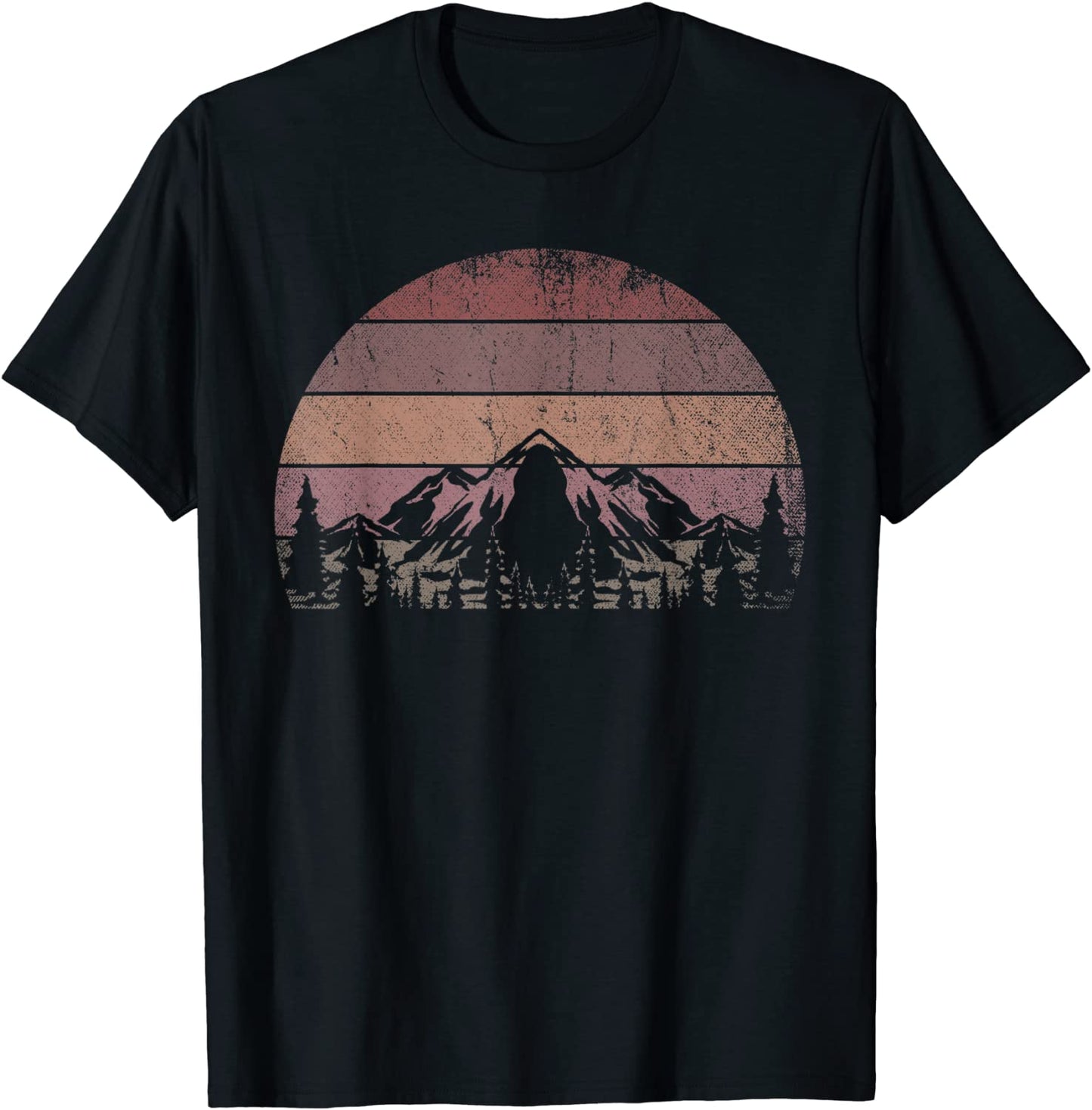 Hiker Sport Hobby Gift Mountain Outdoors Retro Hiking T-Shirt