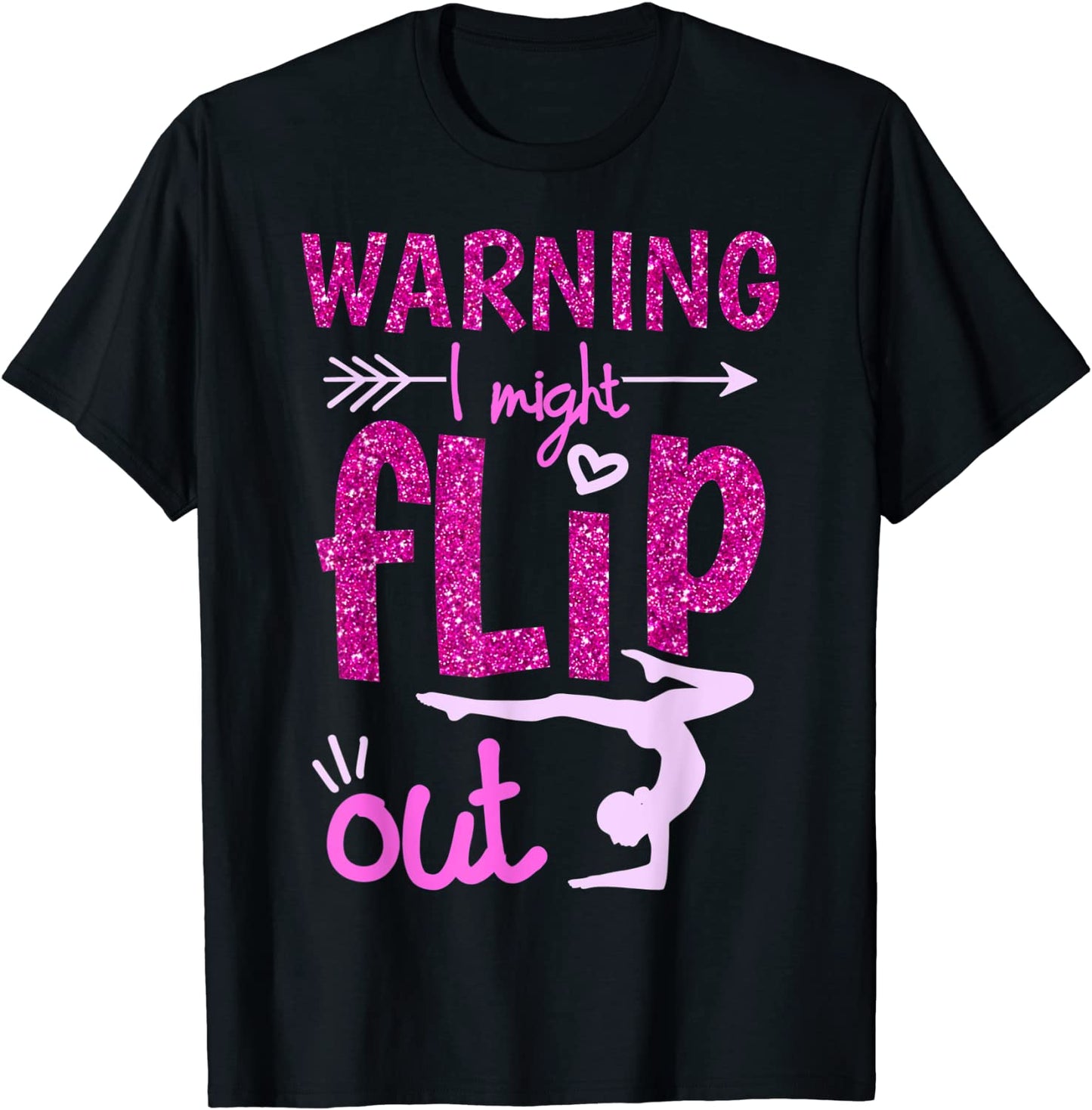 Warning I Might Flip Out Funny Cheerleading Gymnast T-Shirt