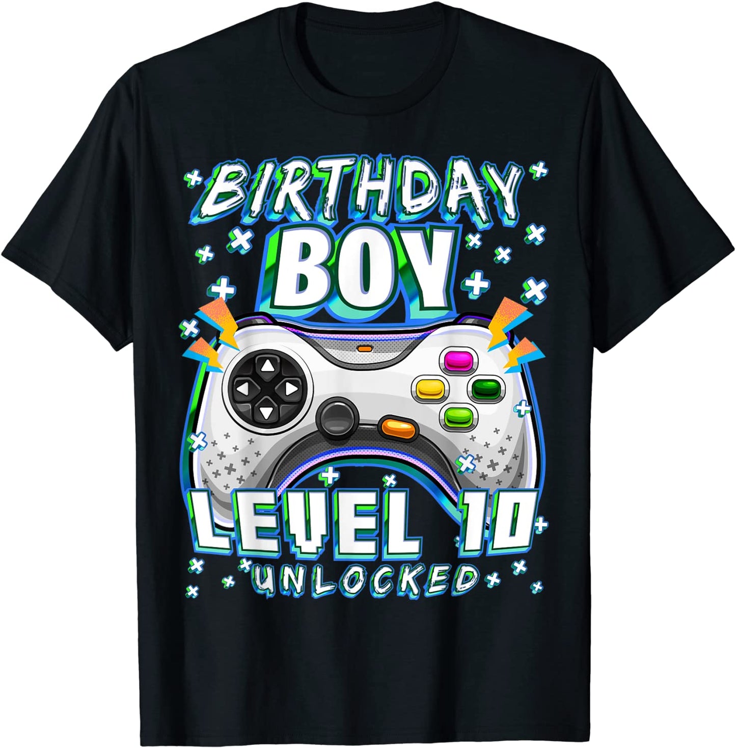 Level 10 Unlocked Video Game 10th Birthday Gamer Boys T-Shirt