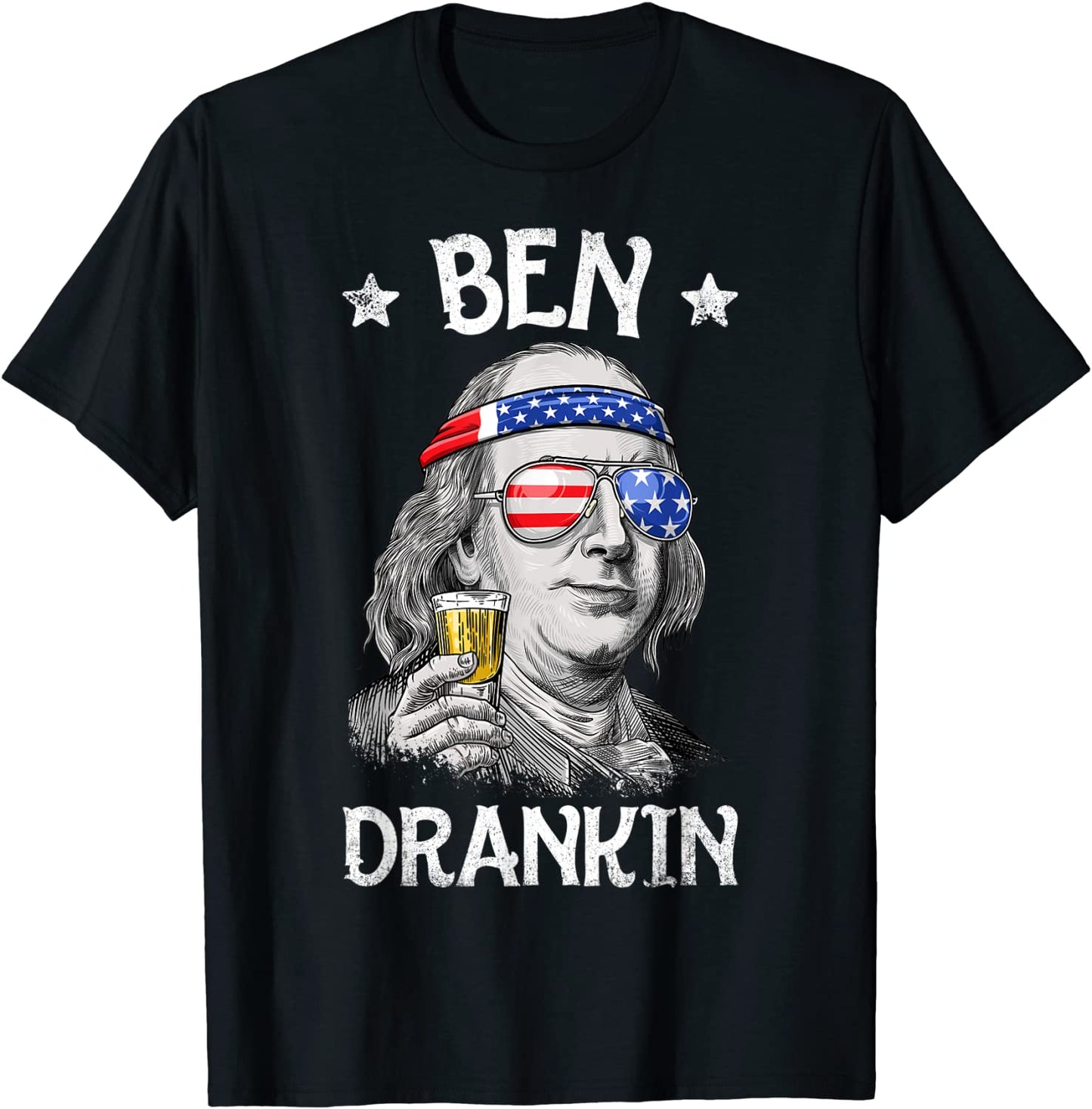 4th of July Shirts for Men Ben Drankin Benjamin Franklin Tee T-Shirt