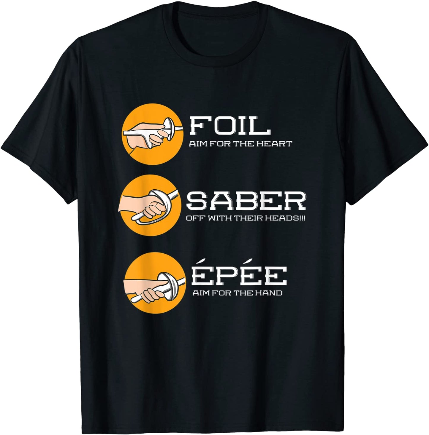 Fencing T-Shirt Foil Saber Epee Combat Sports Men Women Kids