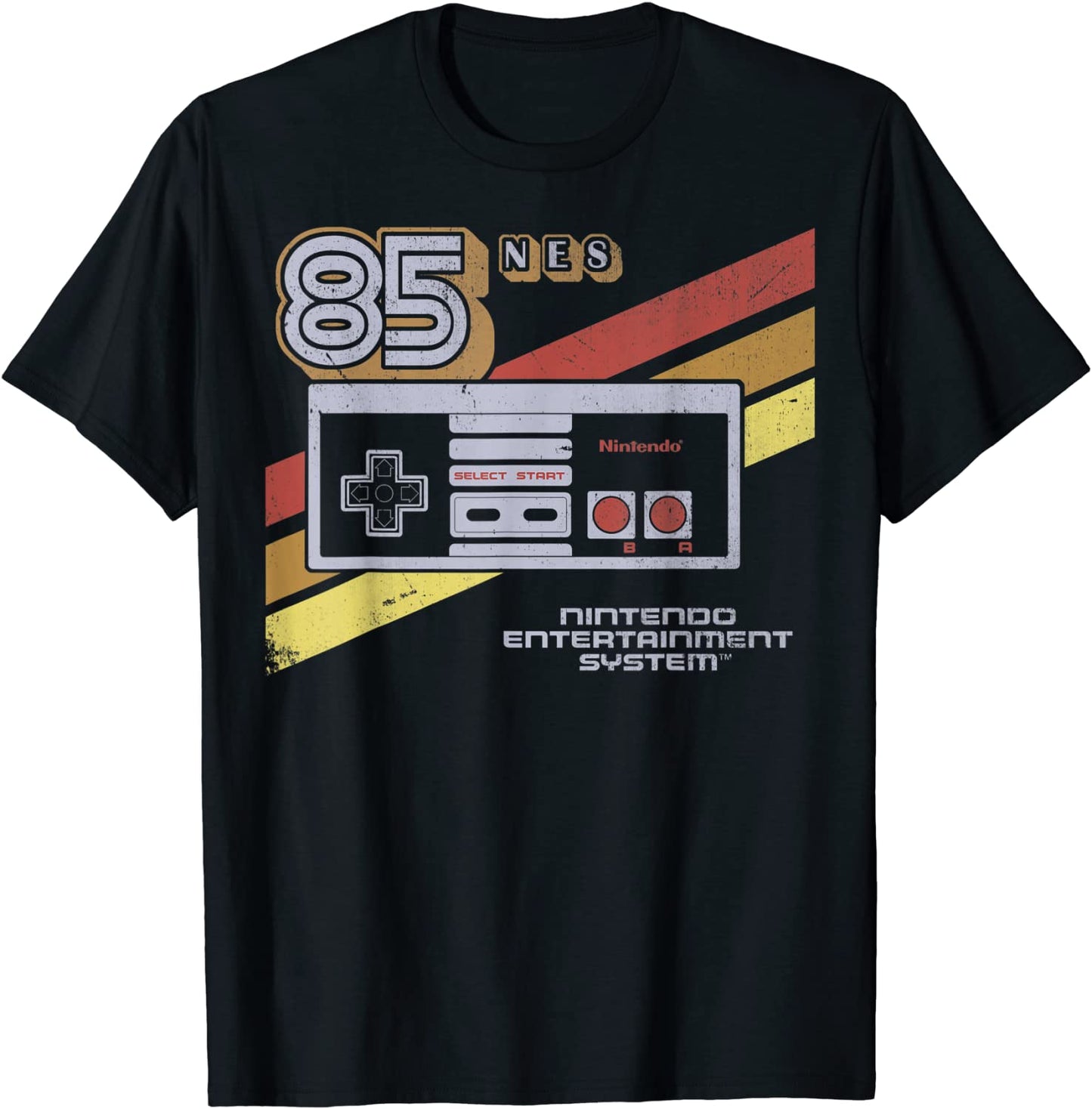 Nintendo NES Controller Retro Stripe 85 Graphic T-Shirt T-Shirt