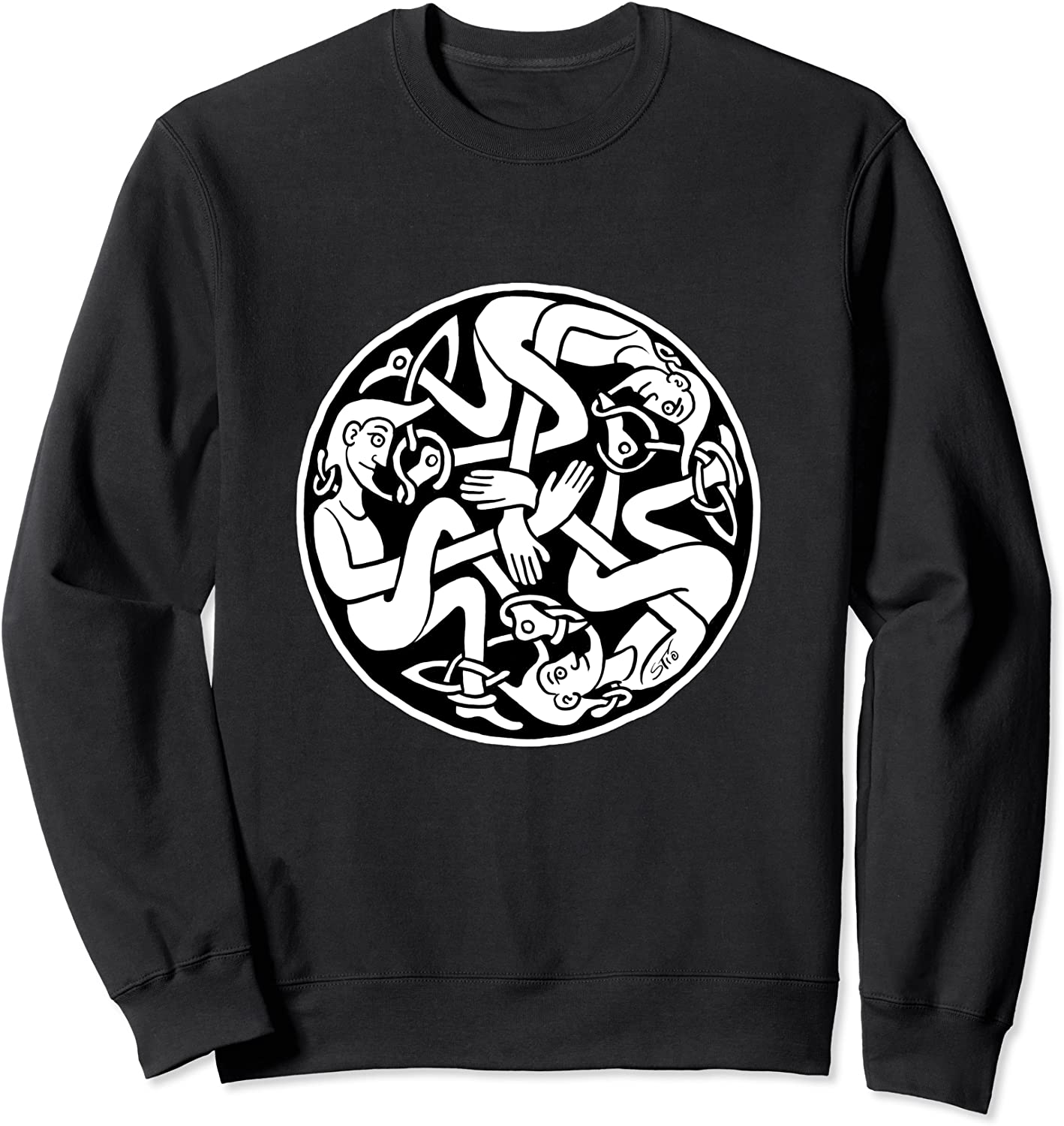 Celtic Art - Human Figures Pattern - Book of Kells Sweatshirt