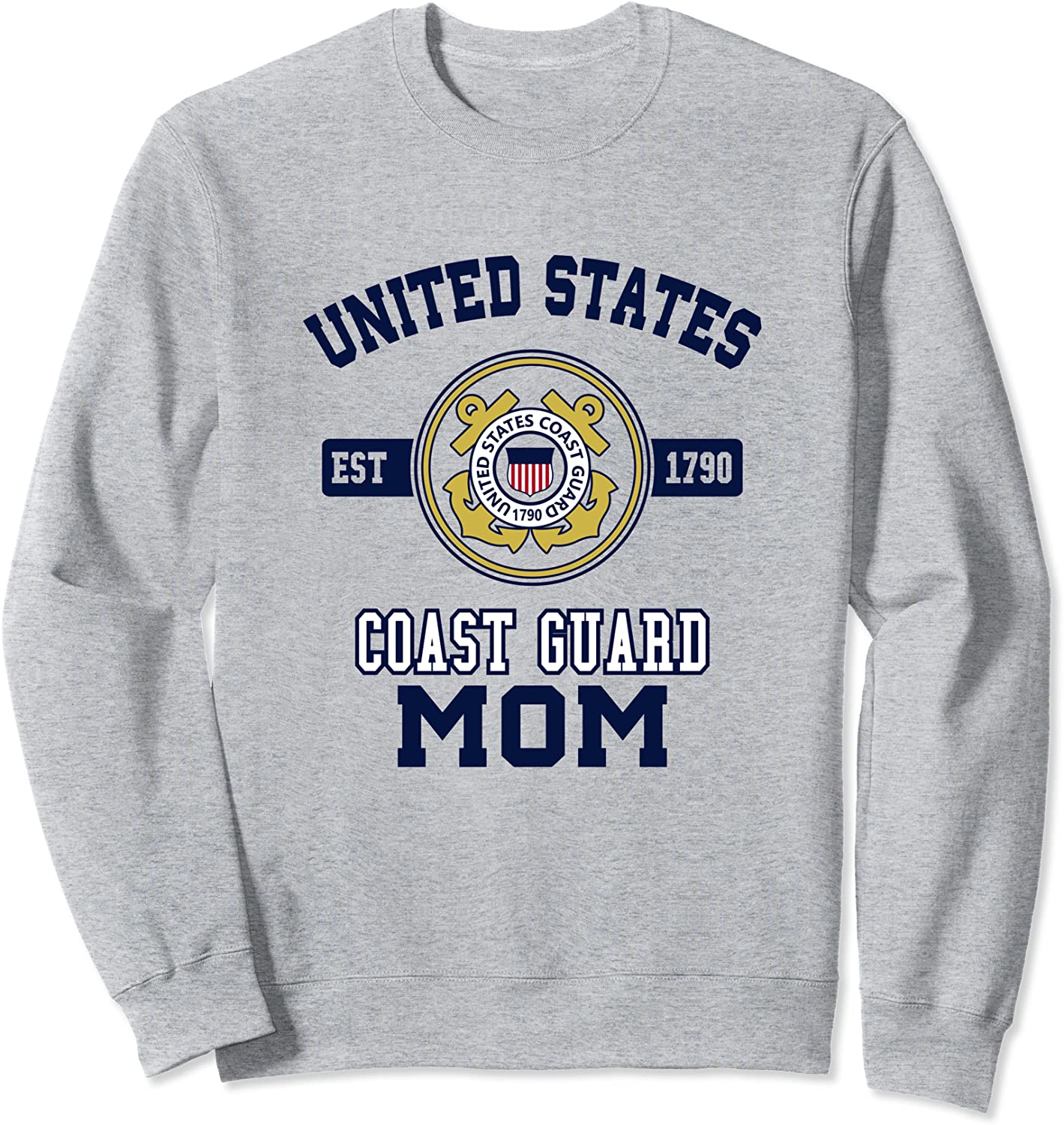 Proud US Coast Guard Mom Sweat Shirt Military Pride Sweater Sweatshirt