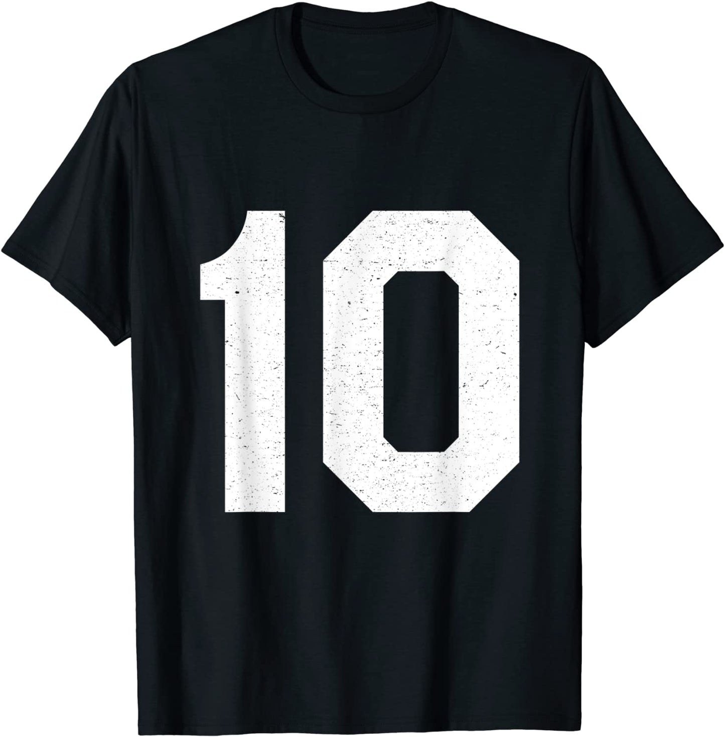 Jersey Number 10 Ten Athletic Sports Graphic T-Shirt