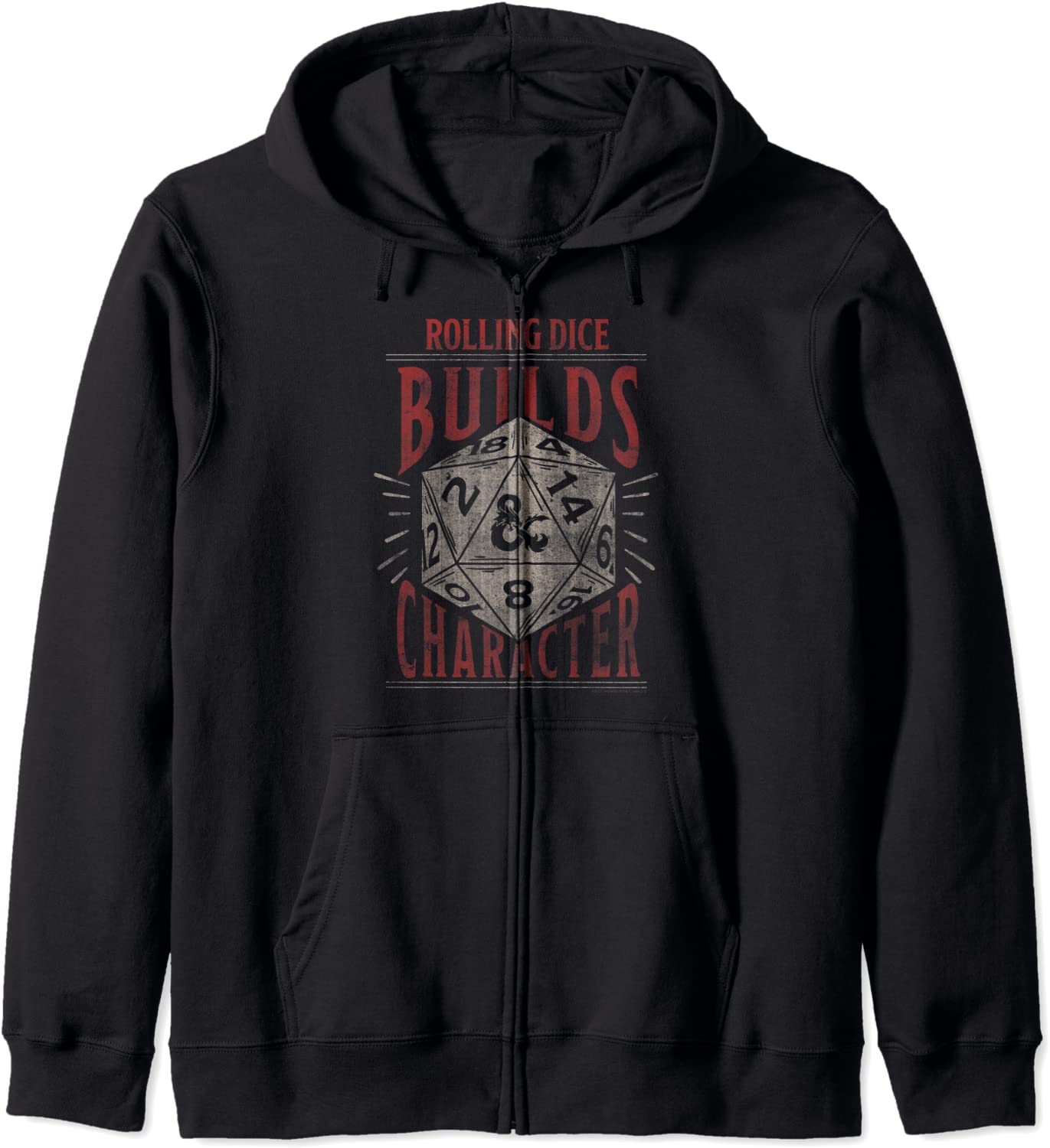 Dungeons Dragons Rolling Dice Builds Character Hoodie