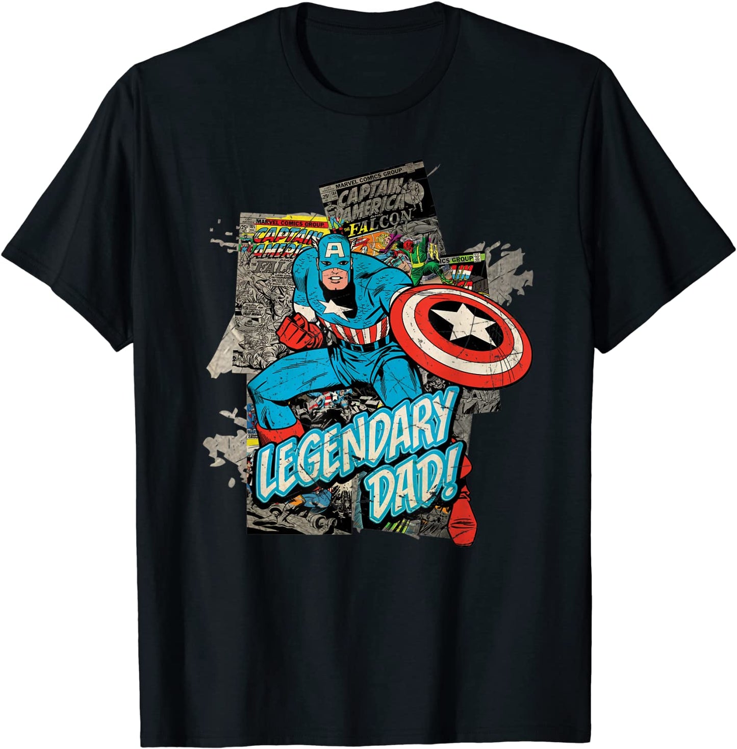 Marvel Captain America Legendary Dad Fathers Day T-Shirt