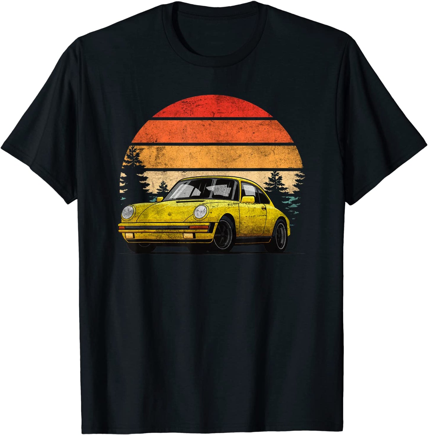 Retro Sun w Tuning Gaming Oldtimer Car Enthusiast Sunset T-Shirt