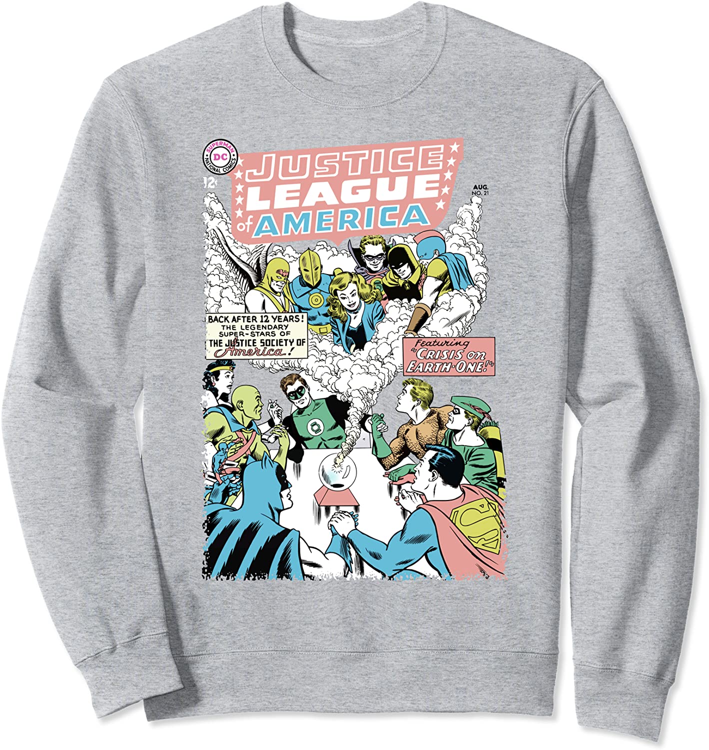 US DC Justice League Cover 21 Crisis Sweatshirt