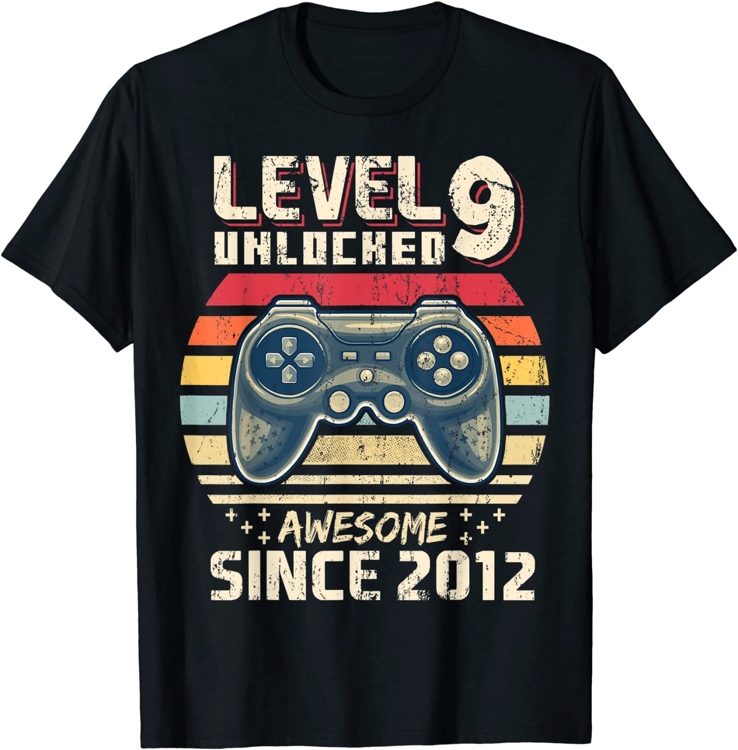 Level 9 Unlocked Awesome 2012 Video Game 9th Birthday Gift T-Shirt