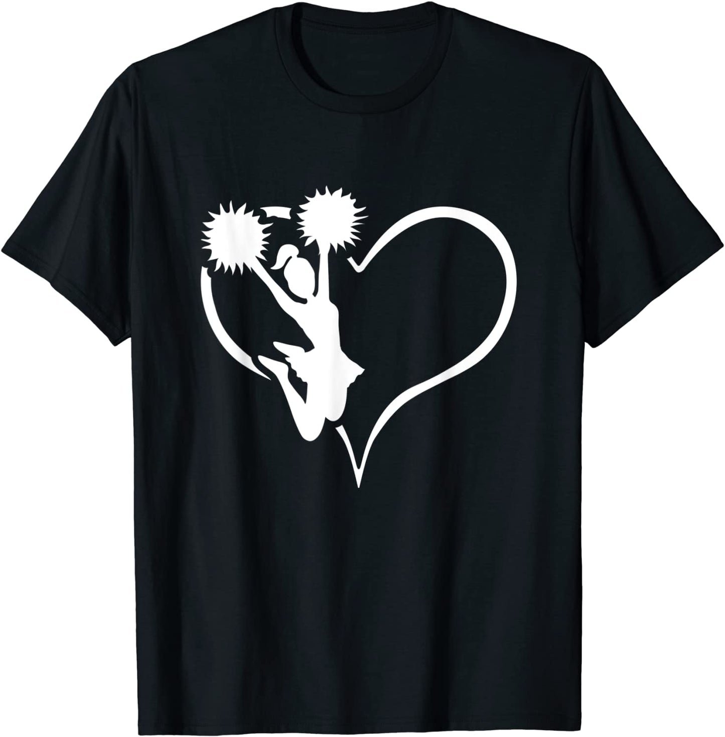 cheerleading cheerleader cheer cute heart women funny sport T-Shirt
